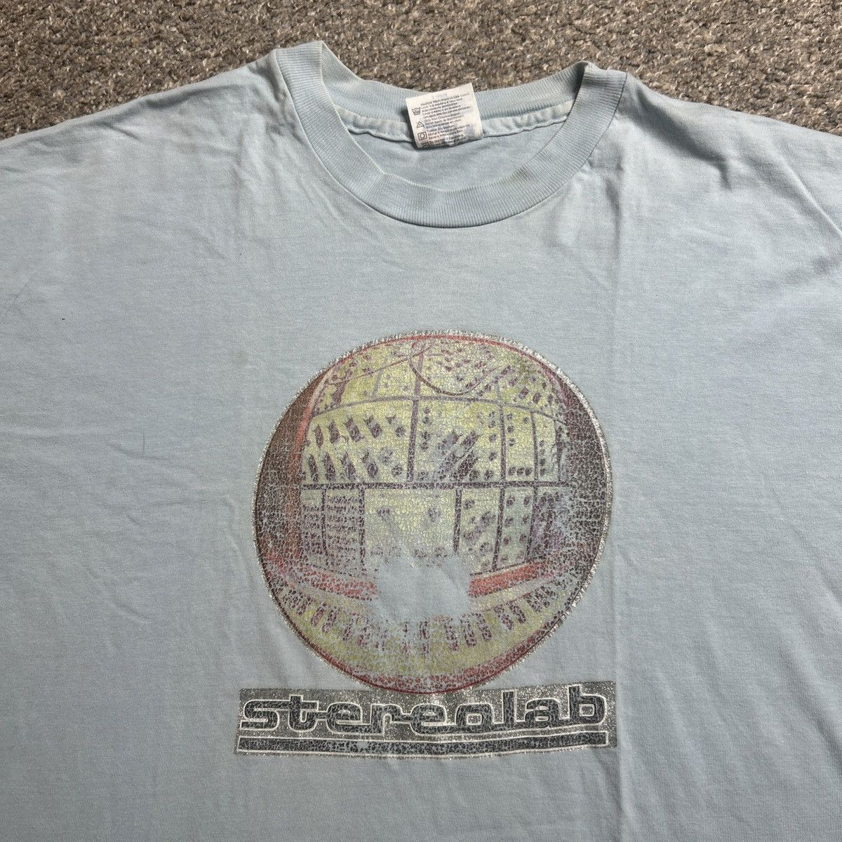Vintage 90s stereolab iron on band tee shirt