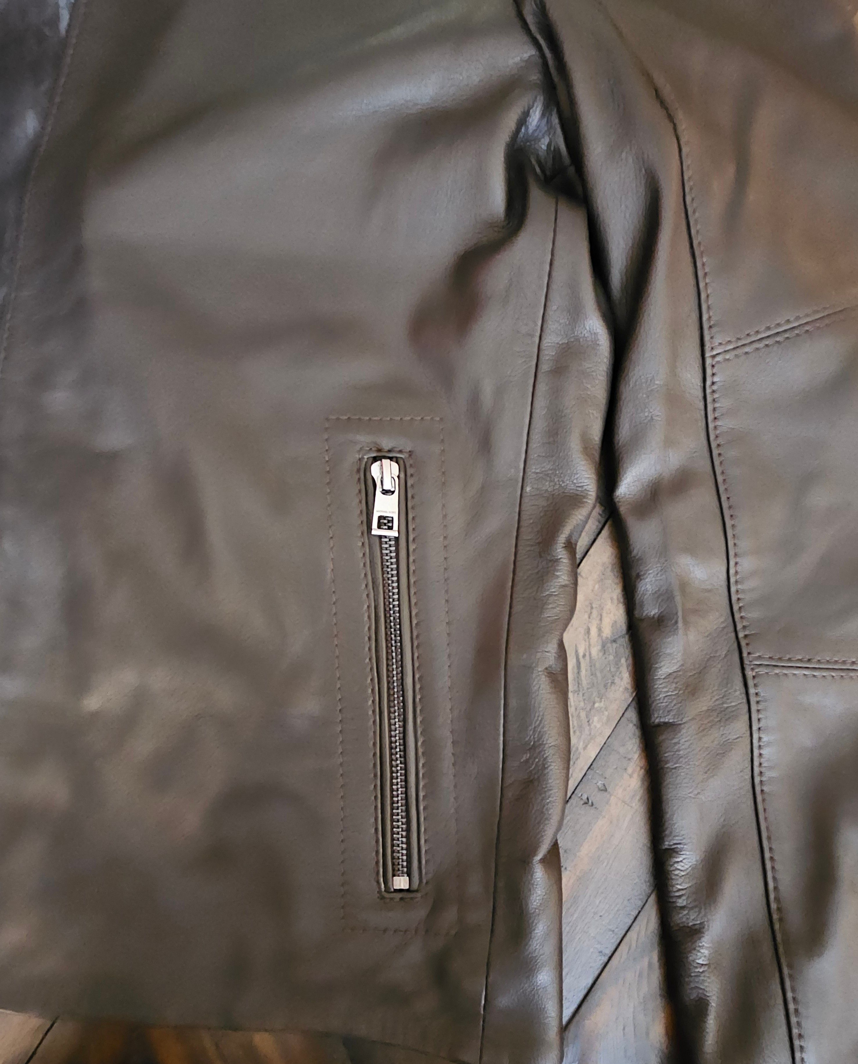 Michael Kors Michael Kors Men's Leather Racer Jacket New with tag Size US S / EU 44-46 / 1 - 9 Thumbnail