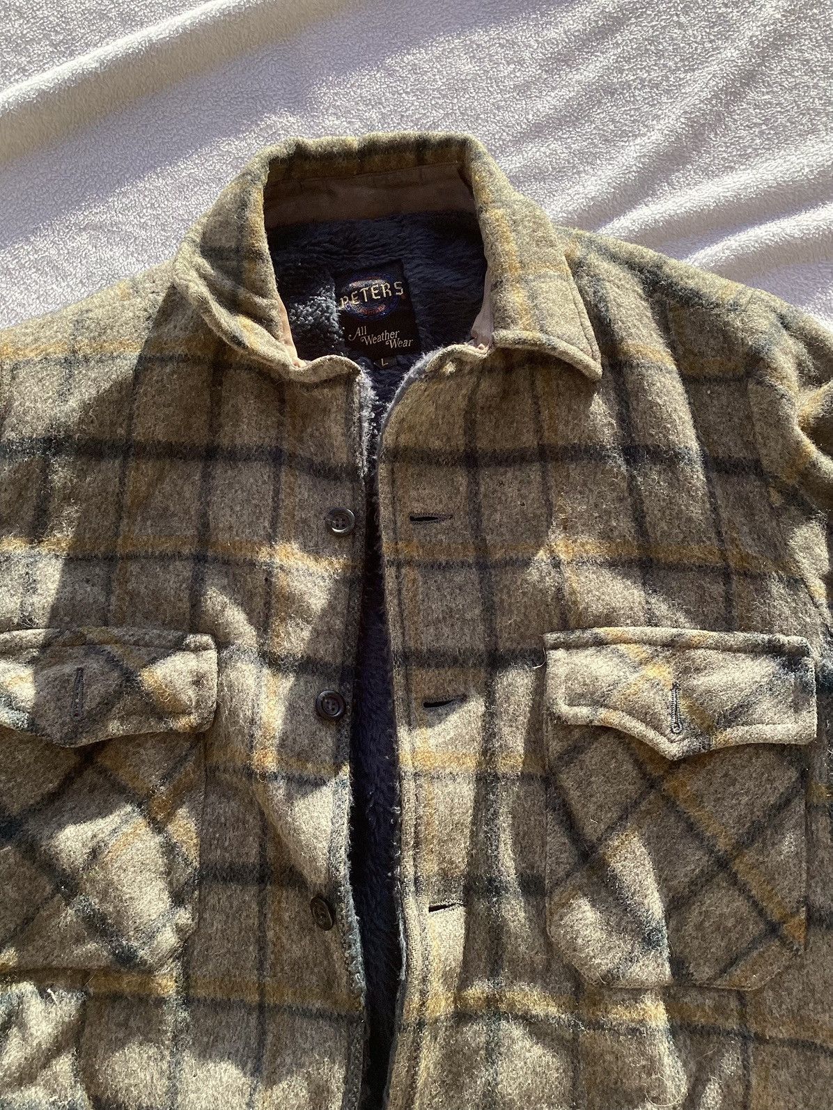 Other Vtg 70s/80s peters sportswear plaid wool all weather jacket Size US L / EU 52-54 / 3 - 4 Thumbnail