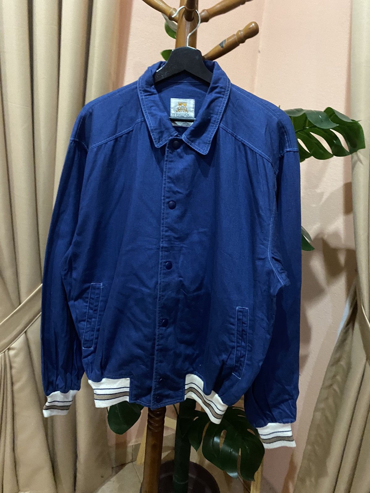 UNIONBAY VINTAGE 90S UNION BAY INDIGO VARSITY JACKET Size US L / EU 52-54 / 3 - 4 Thumbnail
