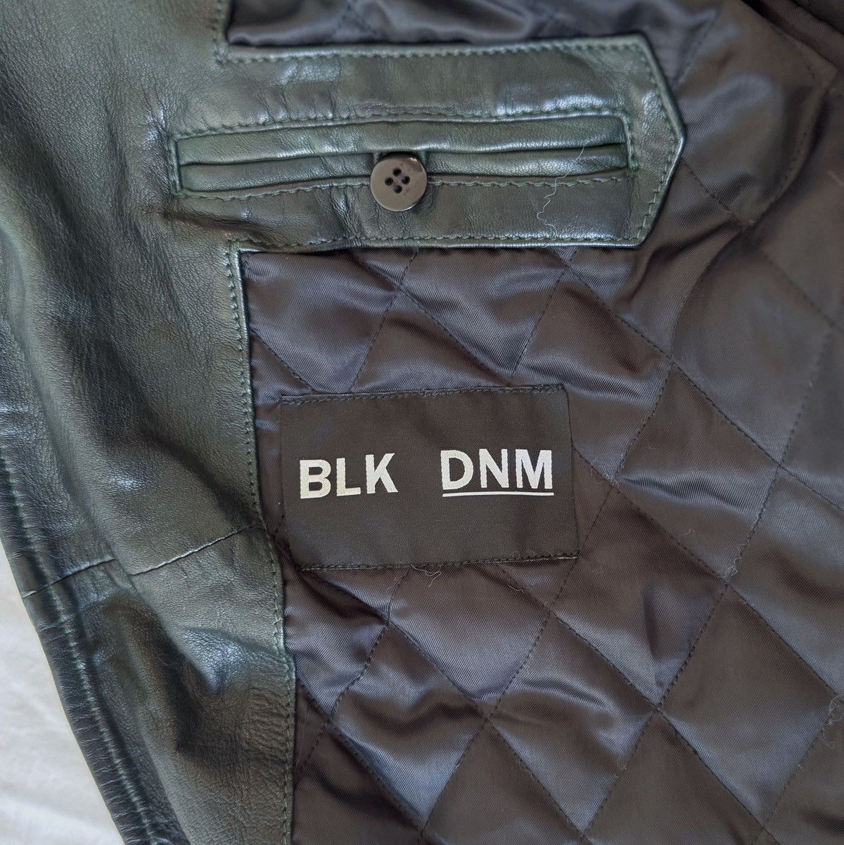 Blk Dnm BLK DNM Deep Teal Leather Moto Jacket Size US S / EU 44-46 / 1 - 5 Thumbnail