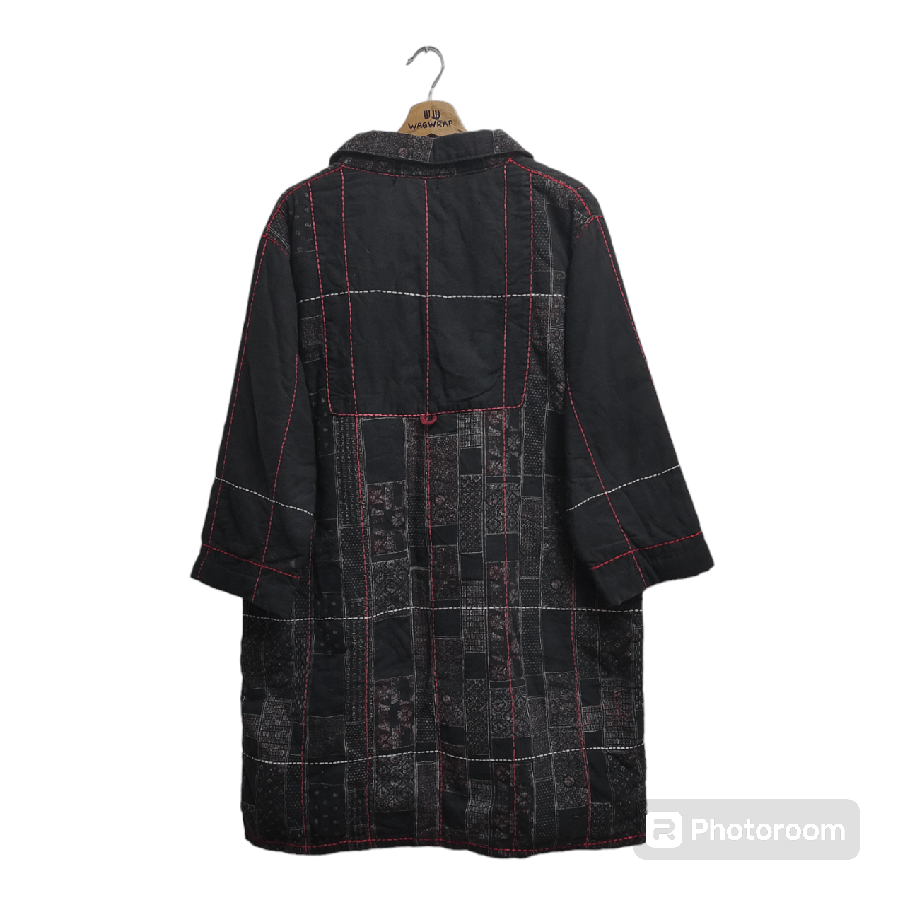BEL ABIE BIG BUTTON UP PATCHWORK HANDMADE STYLE JACKET
