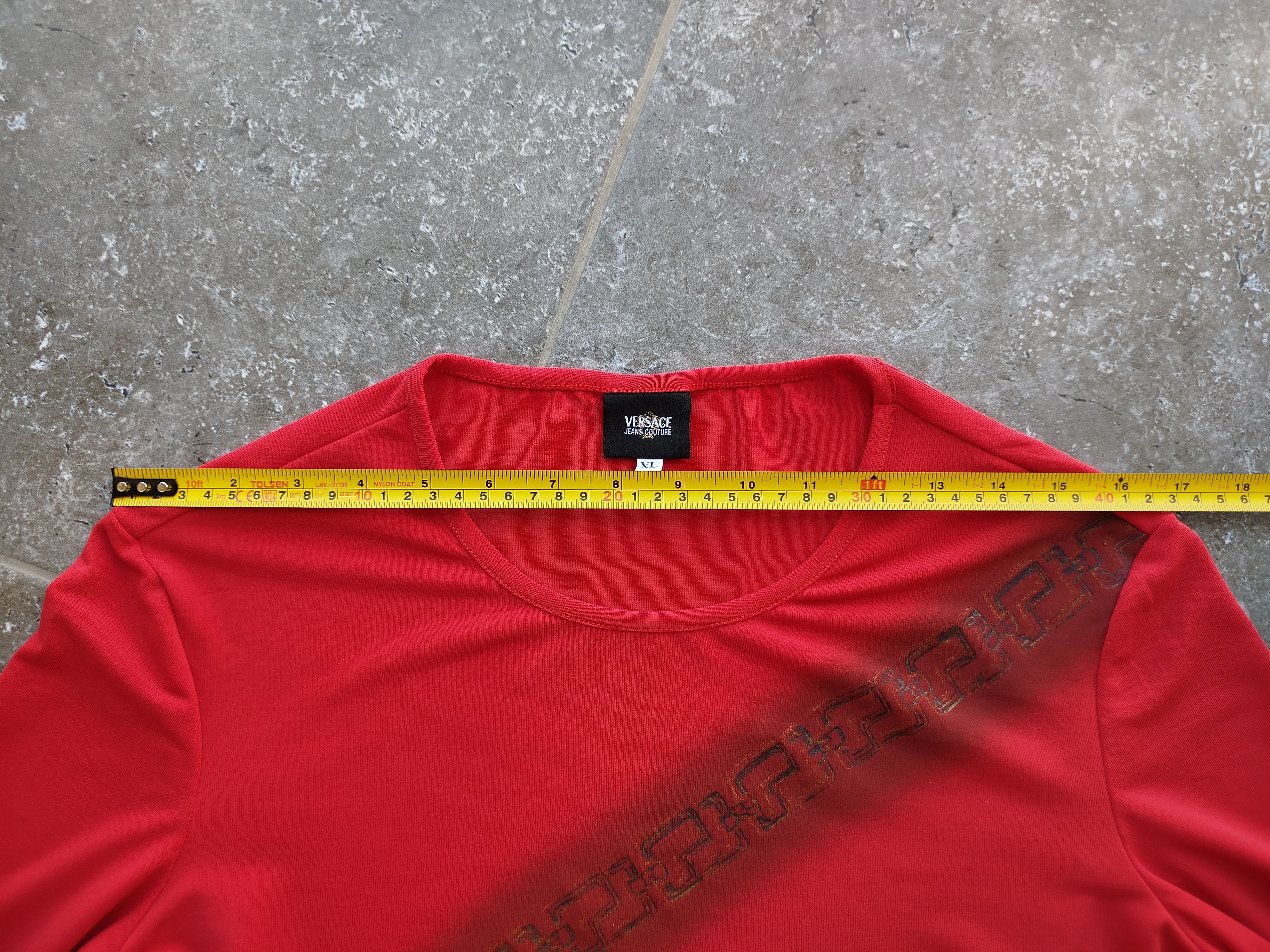 Versace Jeans Couture Top Long Sleeve Medusa Greek Key Vintage 90s Size XL Size XL / US 12-14 / IT 48-50 - 12 Thumbnail
