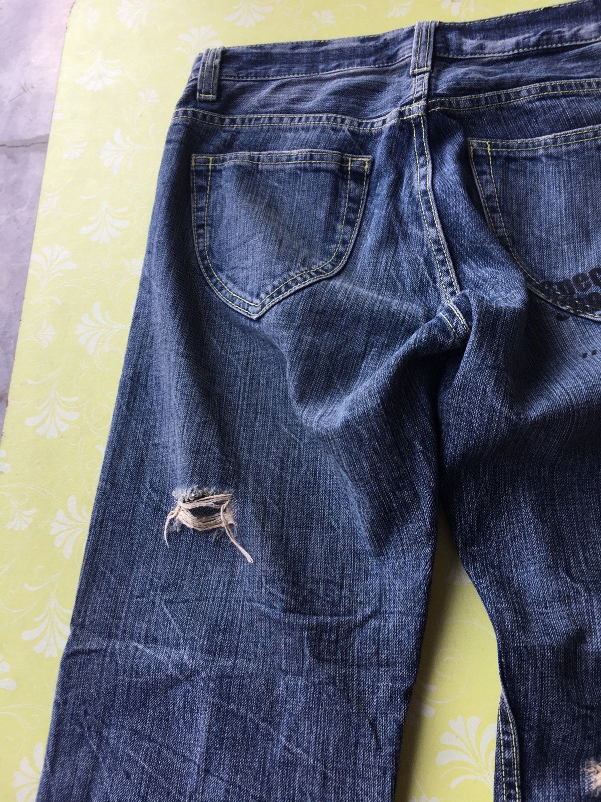 Designer Oririn jeans distressed Size US 31 - 10 Thumbnail