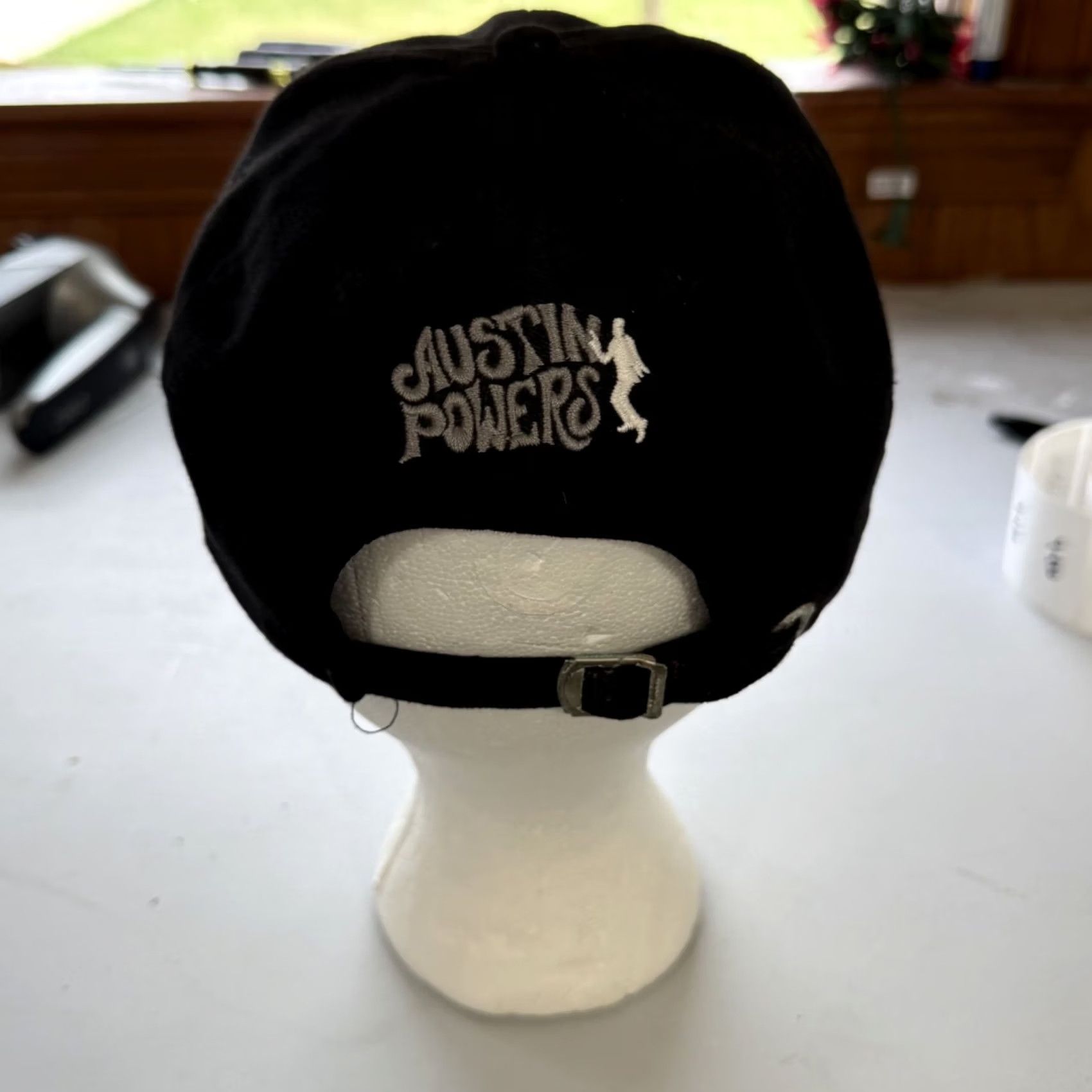 Vintage VINTAGE Austin Powers Hat Adult 90s Black Strapback Movie OSFA Dr. Evil Mens Size ONE SIZE - 4 Thumbnail