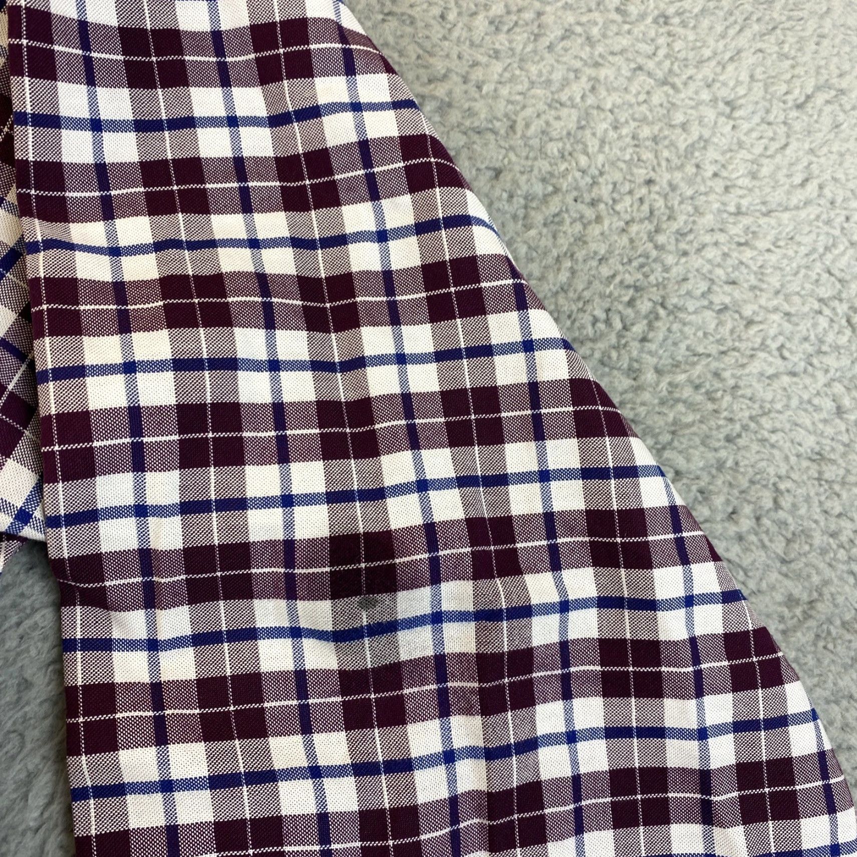 Brooks Brothers VINTAGE Brooks Brothers Dress Shirt Red Purple Plaid 2XL/Regular Men Button-Down Collar 74-9 Regent Fit Size 48R - 4 Thumbnail