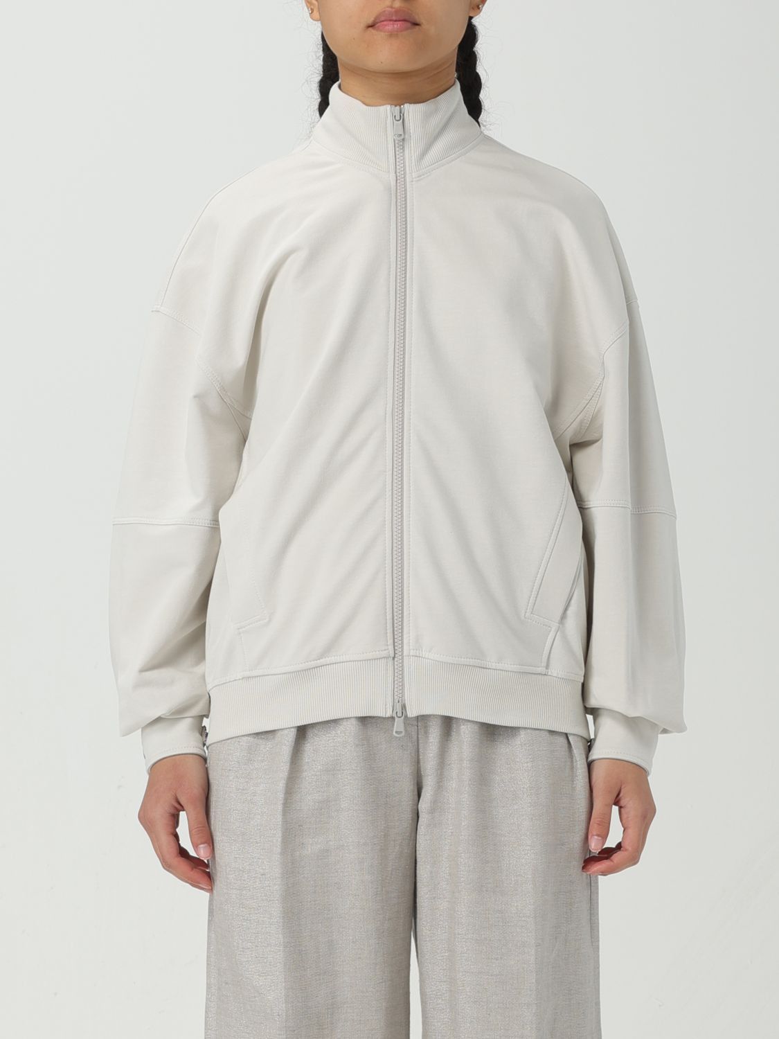 image of Brunello Cucinelli Sweatshirt Woman White, Women's (Size Medium)