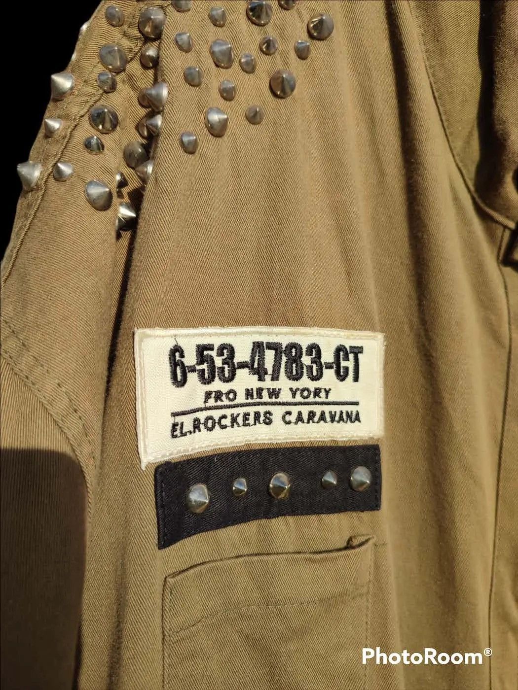 Seditionaries SCALE Studded Military Jacket w/ Rolling Stones Patch Size US L / EU 52-54 / 3 - 8 Thumbnail
