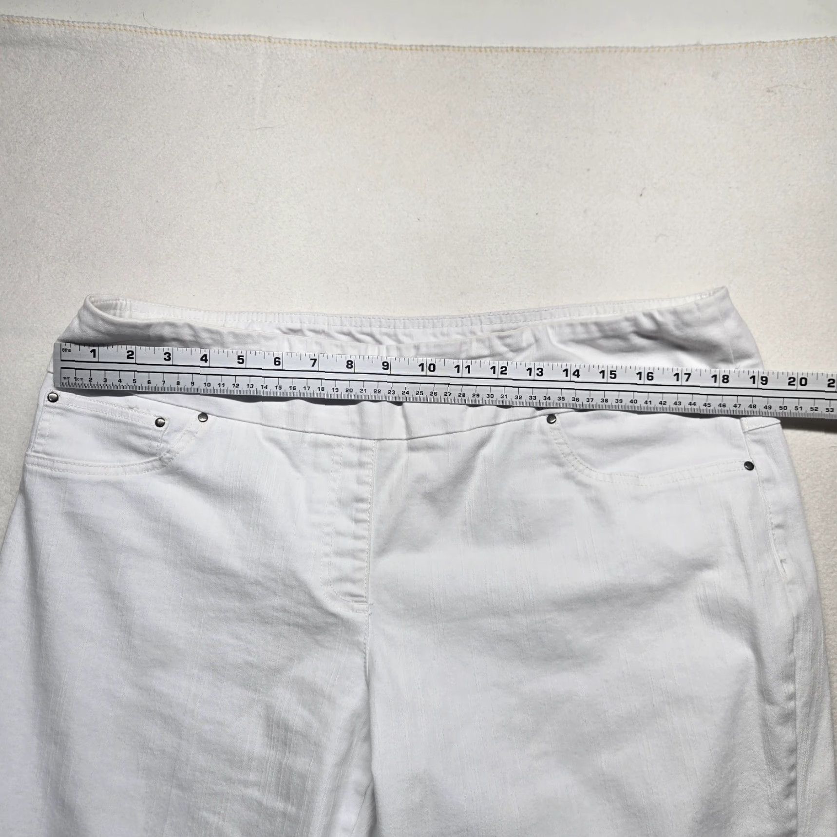Vintage VINTAGE Ruby Rd. Wide Leg Pants Lightweight Adult Women's Size 16 White Pleated High Rise Relaxed Bohemian Size 38" / US 16 / IT 52 - 4 Thumbnail