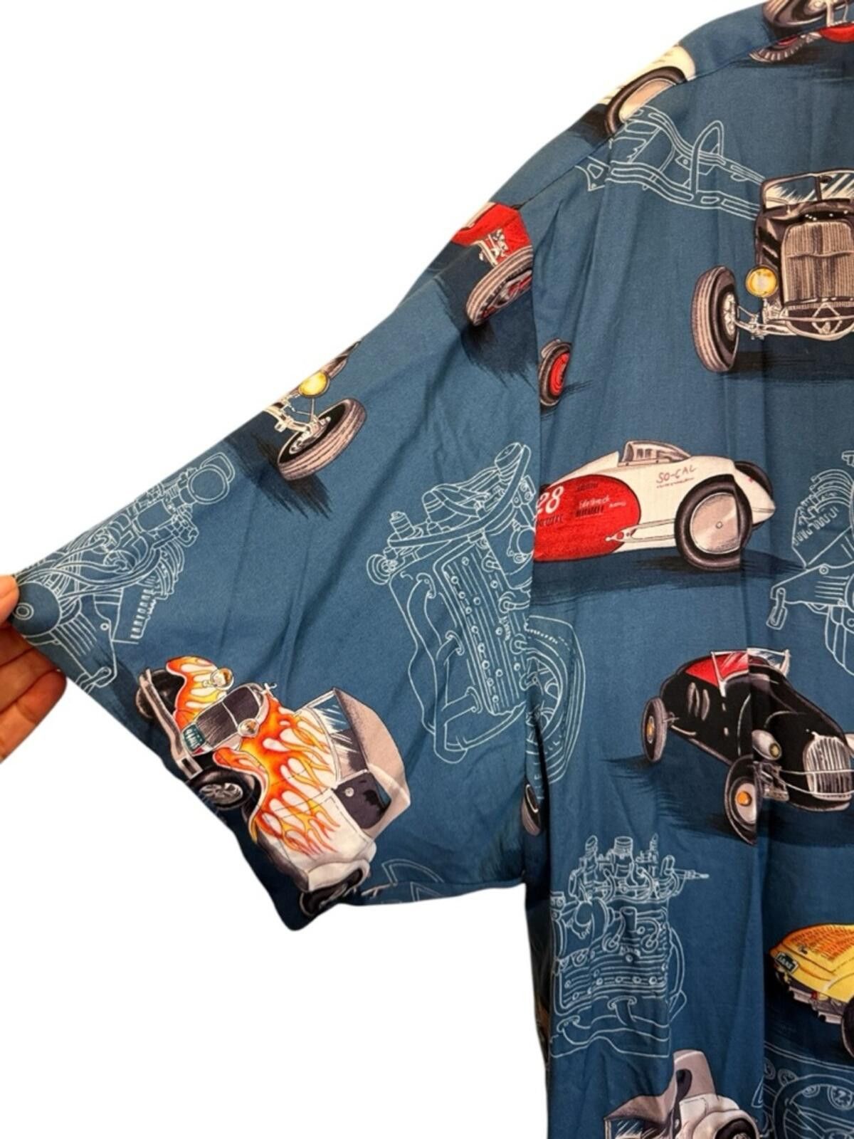 Paradise Found Paradise Found Vintage Hot Rod Hawaiian Shirt sz 2XL Size US XXL / EU 58 / 5 - 2 Thumbnail