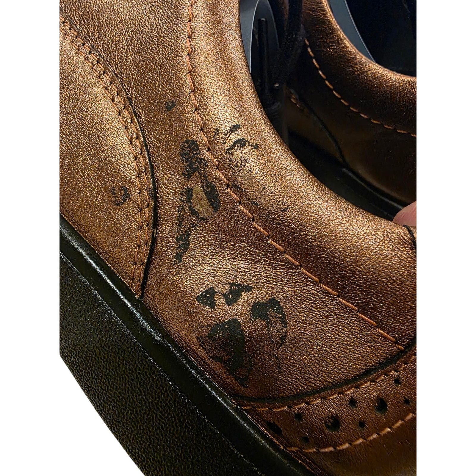 Hilo Hattie Hotter Metallic Bronze Wingtip Oxford Shoes Womens 7.5 Size US 7.5 / IT 37.5 - 8 Thumbnail