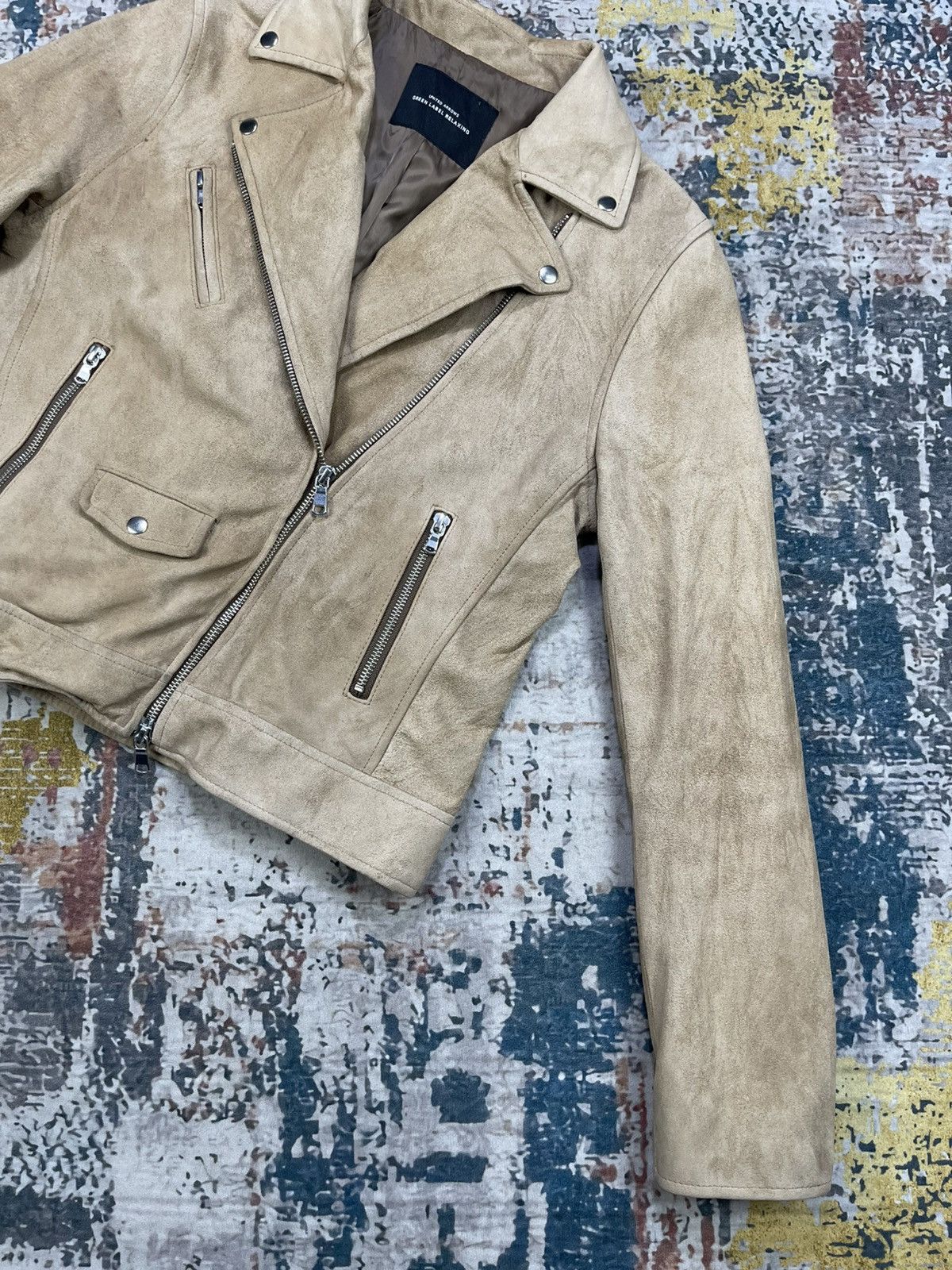 United Arrows United Arrow Suede Leather Rider Jacket Size S / US 4 / IT 40 - 6 Thumbnail