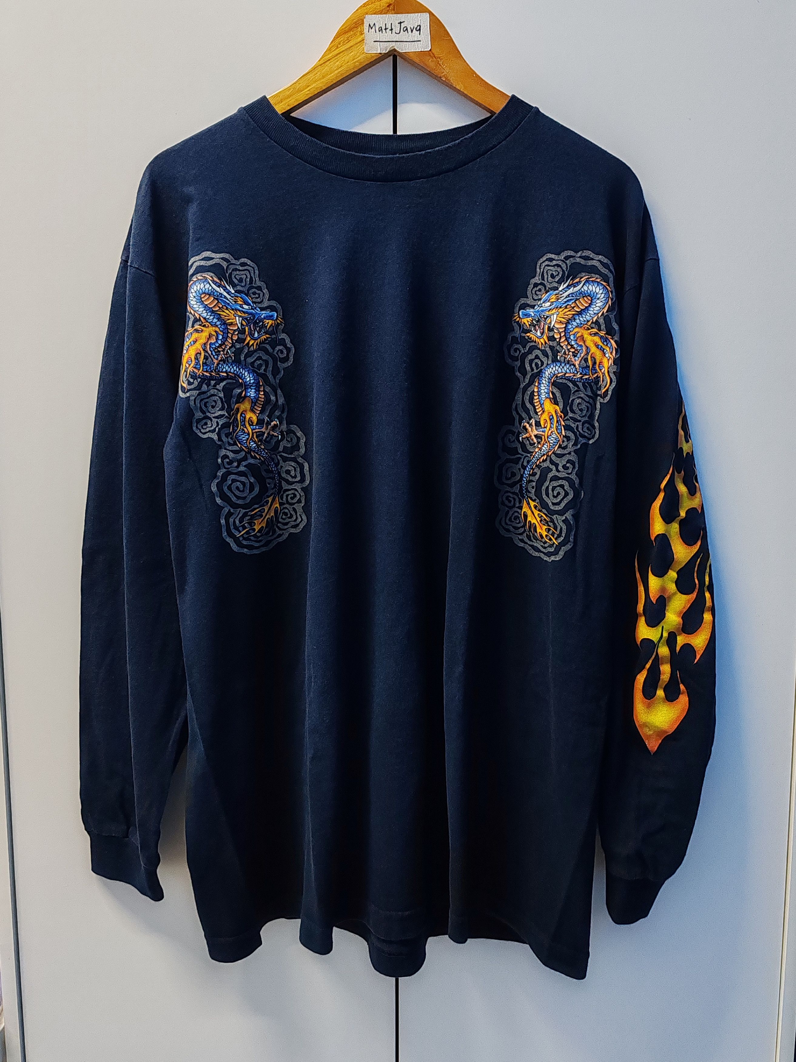 JNCO Vintage Extreme Limit Dragon Long Sleeve Tee Jnco Skateboard Size US XL / EU 56 / 4 - 1 Thumbnail