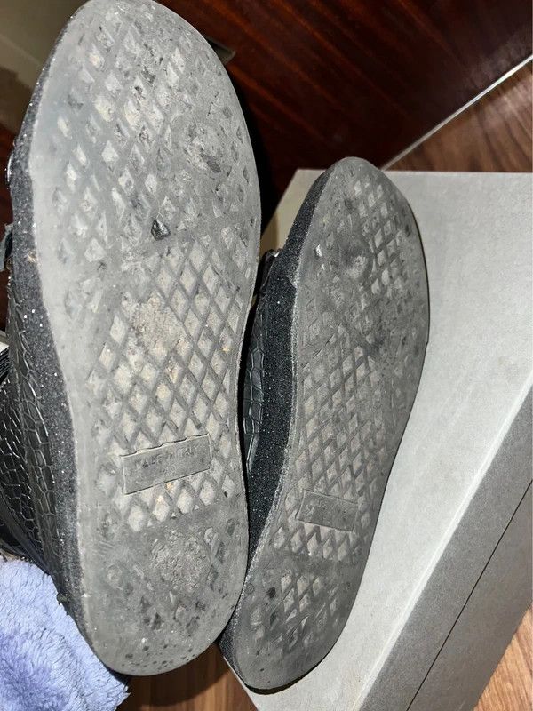 Giuseppe Zanotti Giuseppe Zanotti Black Croc Glitter Strap High-Tops, c.2015 Size US 7 / EU 40 - 4 Thumbnail