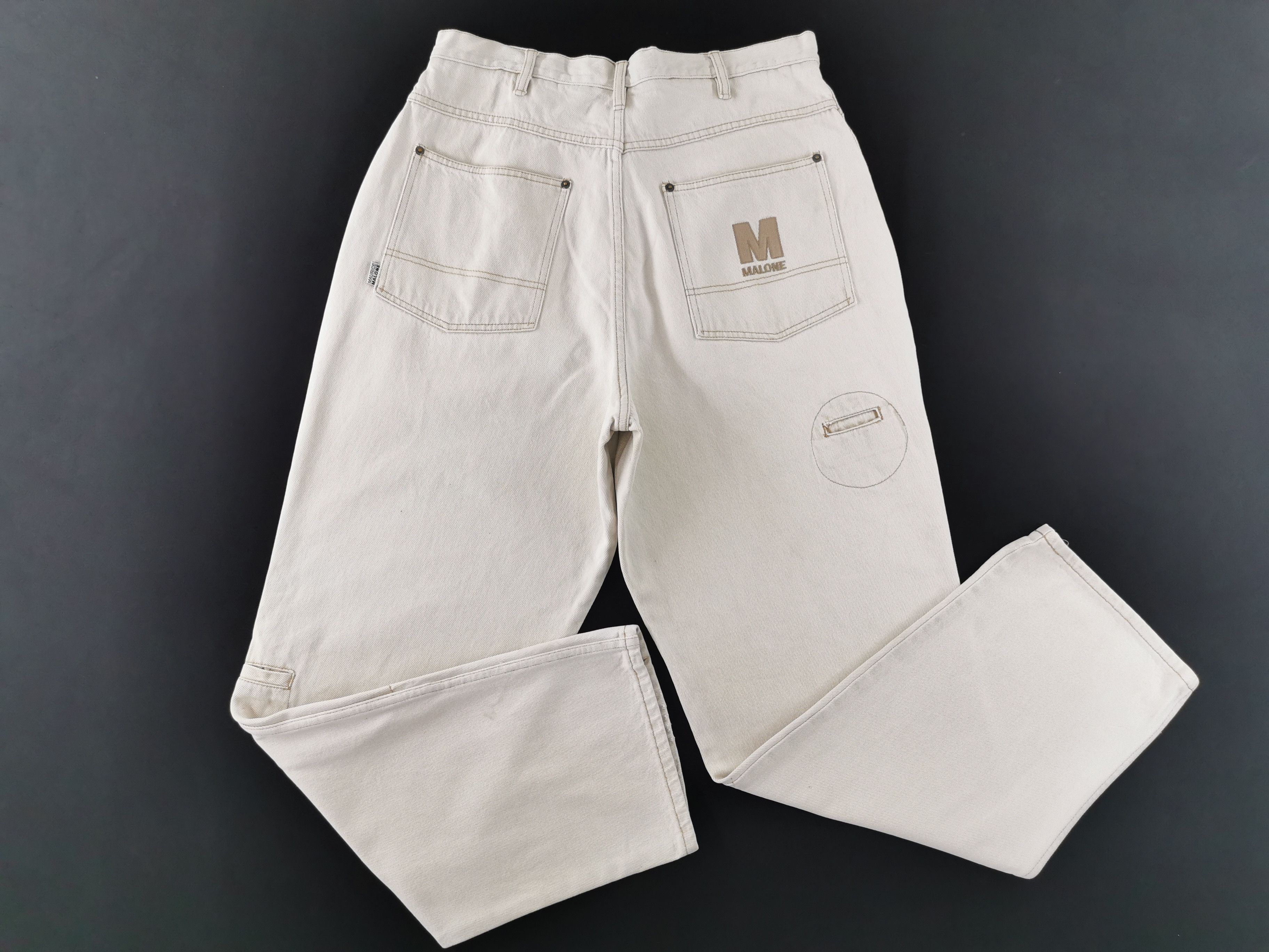 Designer Distressed Maurice Malone Denim Jeans Size 34 Size US 34 / EU 50 - 5 Thumbnail