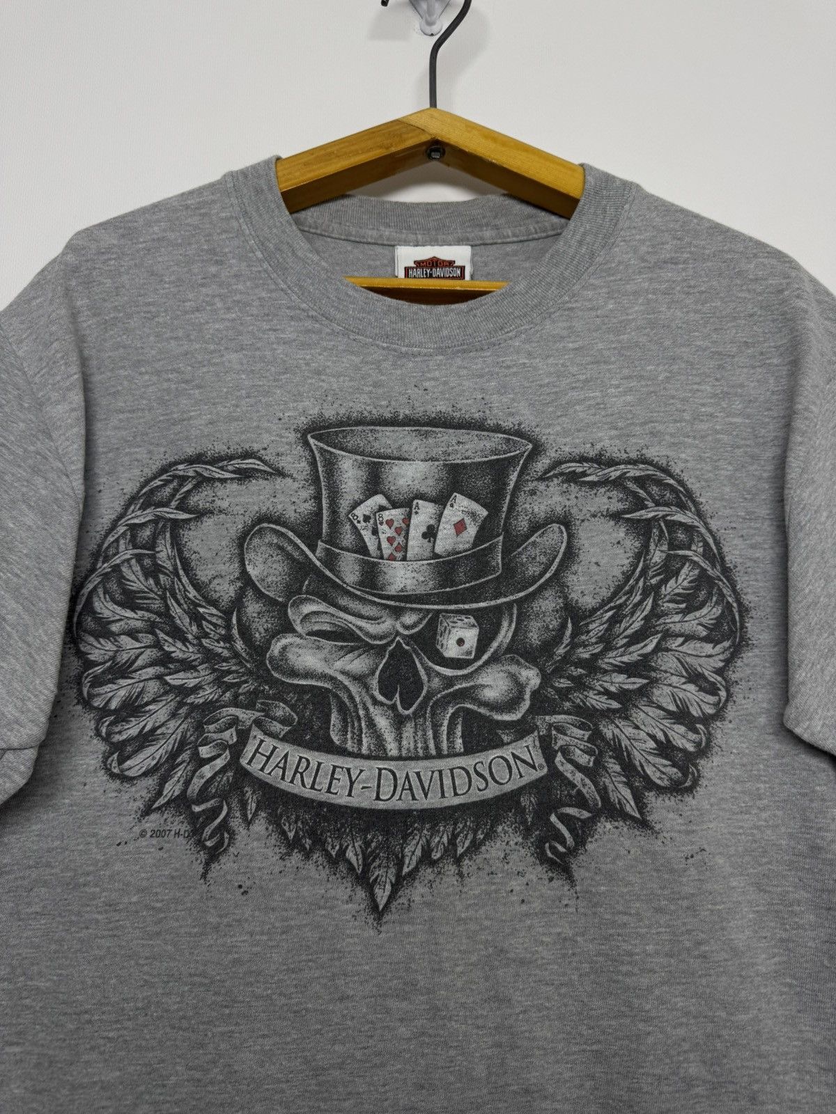 Harley Davidson Harley Davidson Vegas Distressed Stain Dead Mans Hand Skull Size US S / EU 44-46 / 1 - 1 Thumbnail