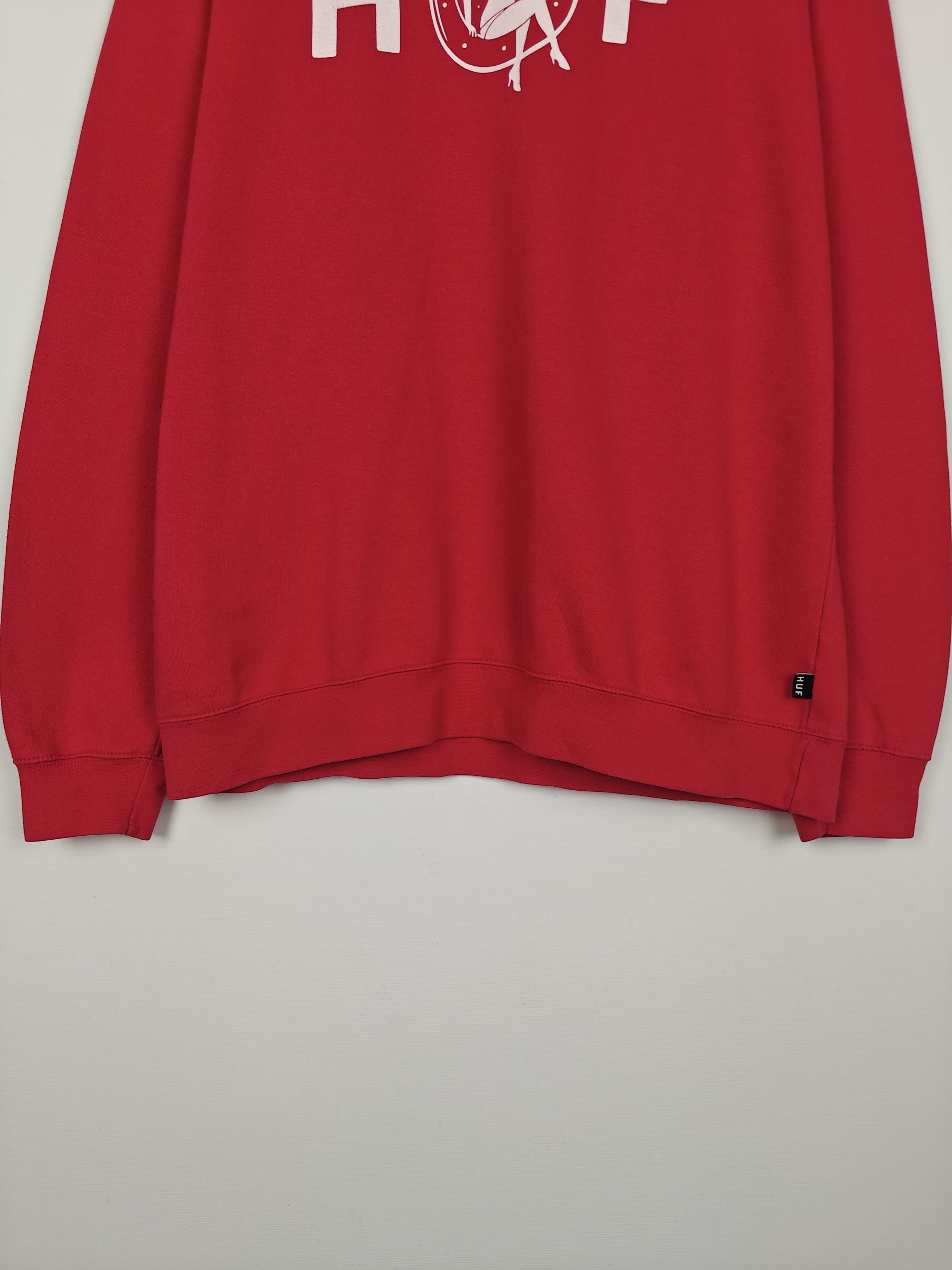 Huf HUF Sweatshirt Crewneck Center Logo Red Skate size L Size US L / EU 52-54 / 3 - 3 Thumbnail
