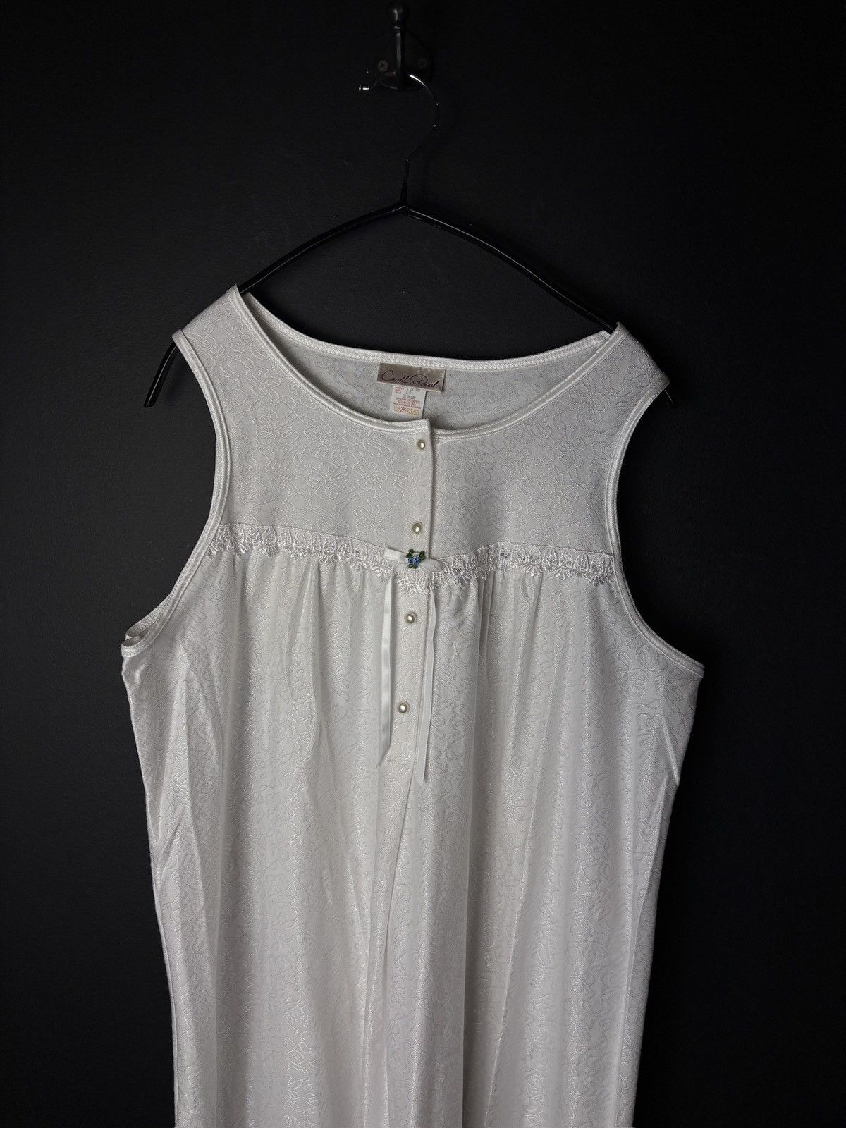 Vintage 80s Vintage Night Gown Slip Dress Lounge Sleep Angel Size L / US 10 / IT 46 - 4 Thumbnail