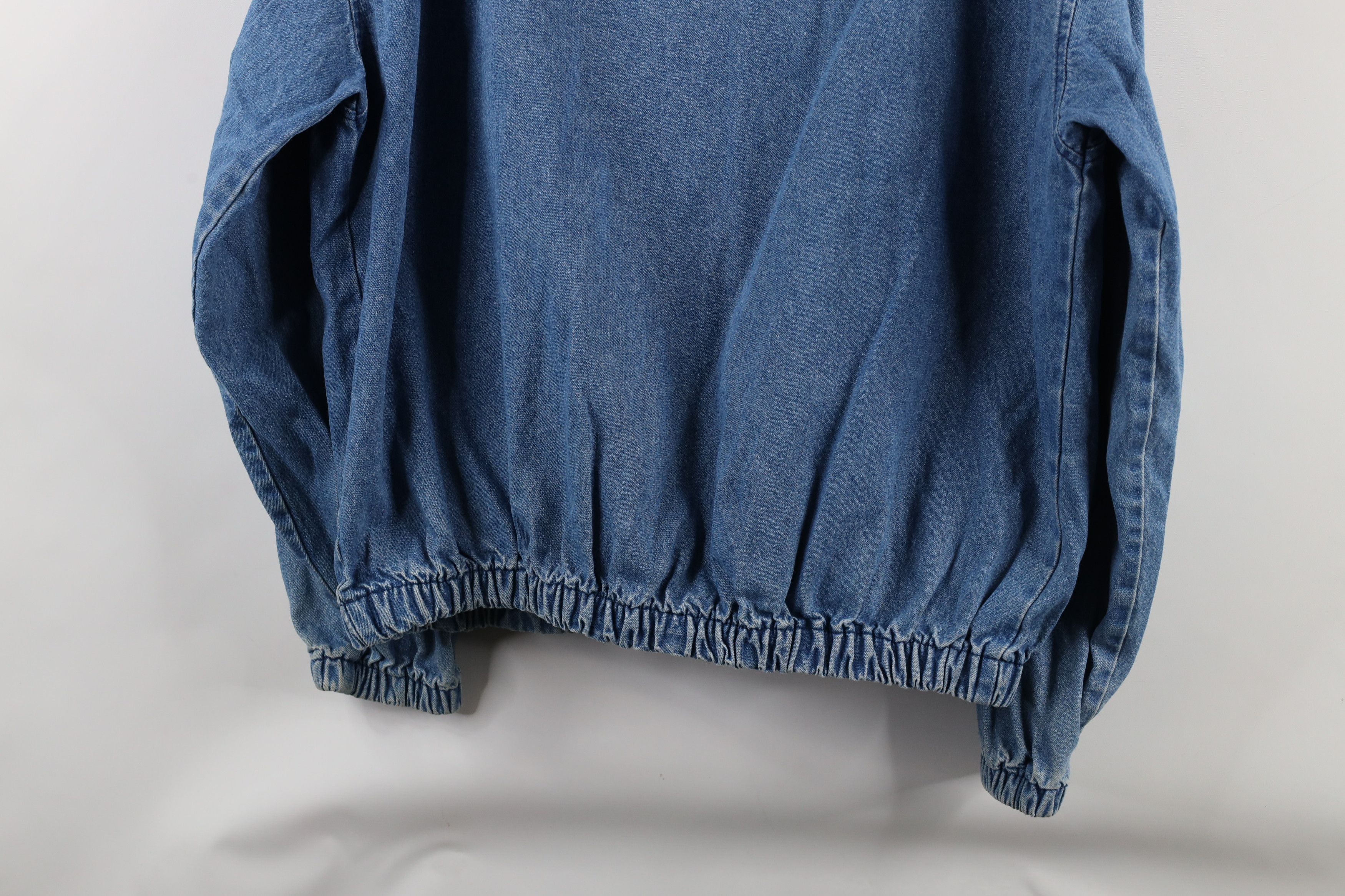 Vintage Vintage 90s Streetwear Full Zip Denim Jean Bomber Jacket USA Size US L / EU 52-54 / 3 - 12 Thumbnail