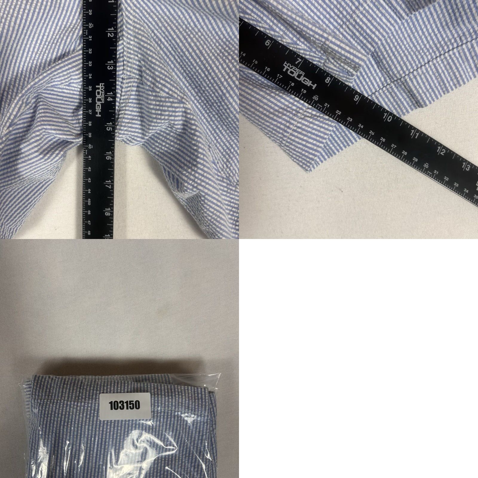 Chaps Chaps Seersucker Chino Shorts Mens 42 Blue Striped 100% Cotton Casual Size US 42 / EU 58 - 8 Thumbnail
