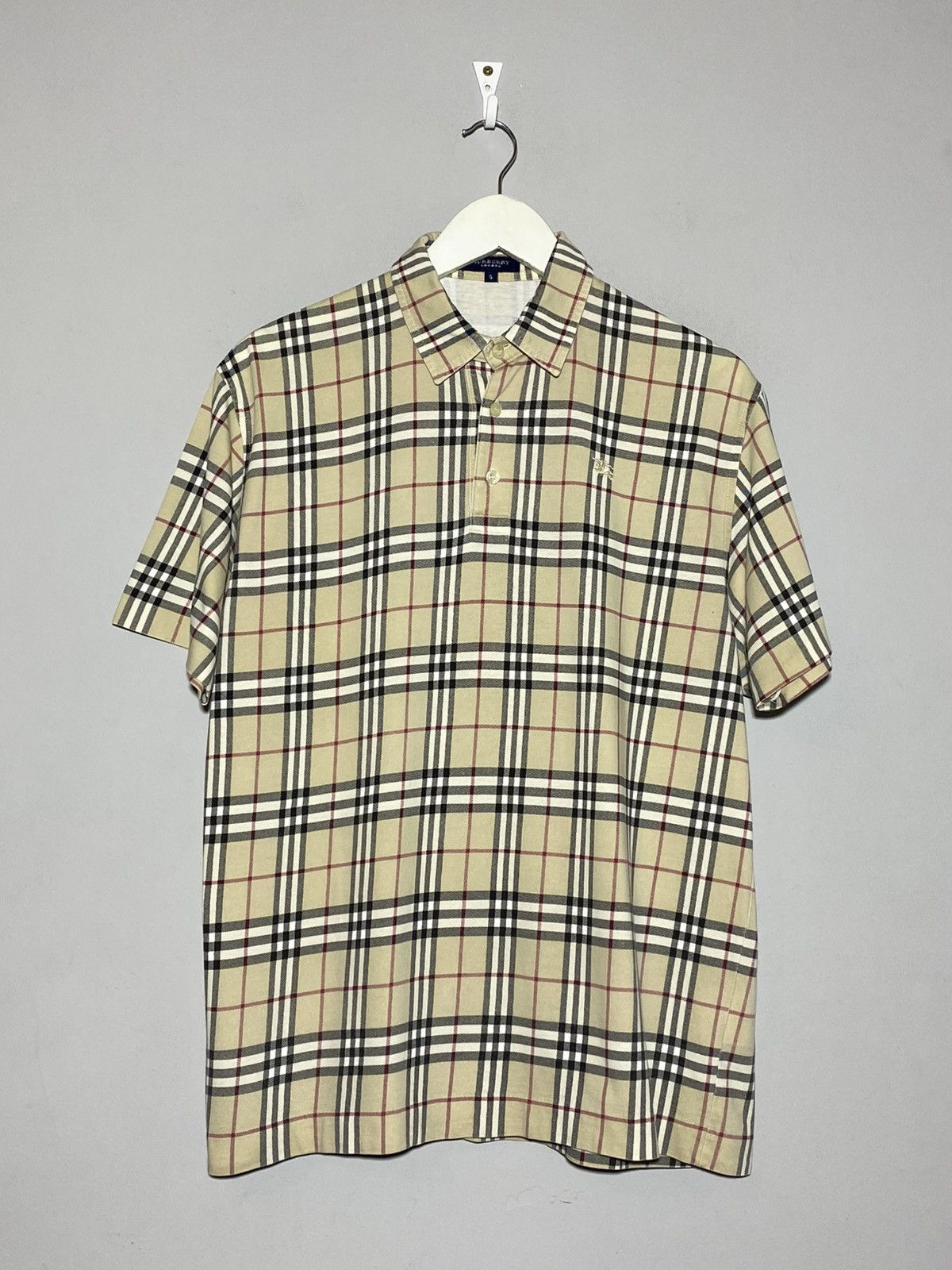 Burberry Vintage Burberry Nova Check All Over Print Polo T-shirt Size US L / EU 52-54 / 3 - 1 Thumbnail