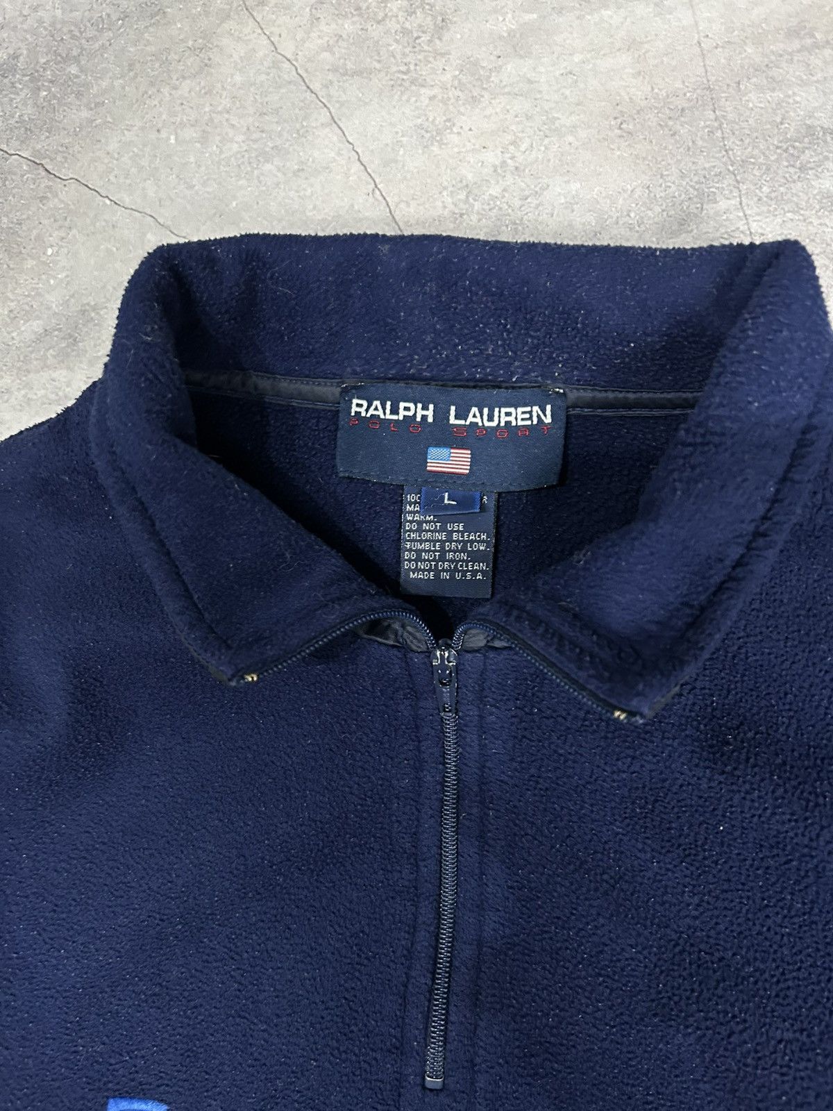 Polo Ralph Lauren Vintage Fleece Polo Ralph Lauren USA Sport Big Logo Size US L / EU 52-54 / 3 - 8 Thumbnail
