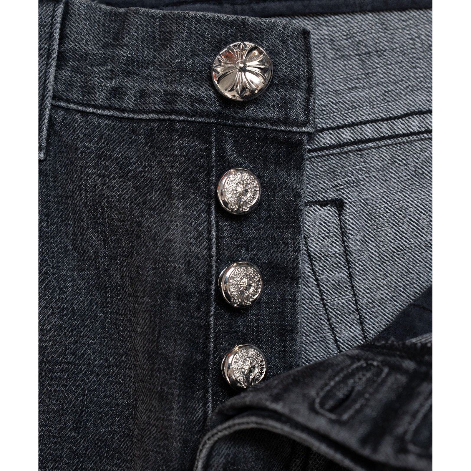 Chrome Hearts CLB Grey Black & Red Cross Patch Jeans Size US 34 / EU 50 - 7 Thumbnail
