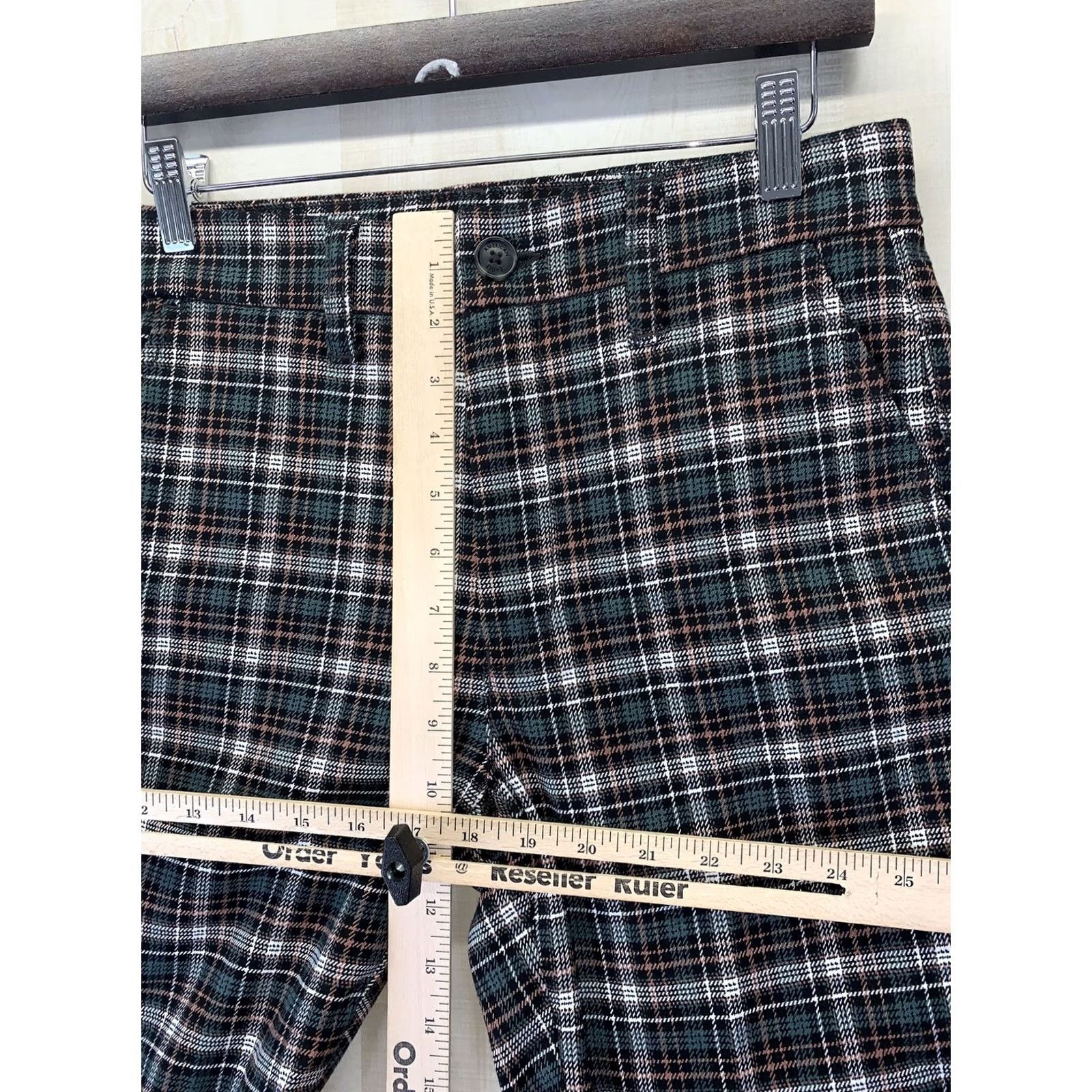 American Eagle Outfitters American Eagle Outfitters Super Hi Rise Stretch Trouser Plaid Pants Women’s Size 4-9641 Jeans, Dress Pants, Slim, Multicolor, 70s 80s, Women Size 27" / US 4 / IT 40 - 3 Thumbnail