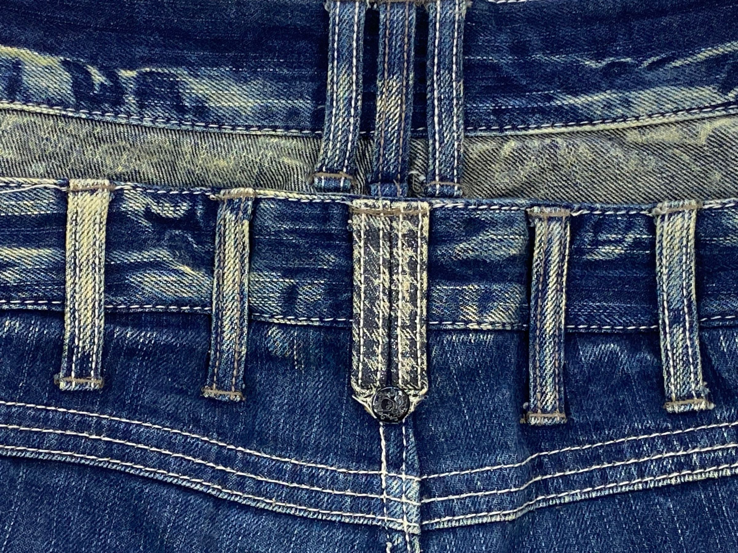 Japanese Brand Double Waist Jeans Japanese Punk Rock Traditional Trim Pants Size US 30 / EU 46 - 8 Thumbnail