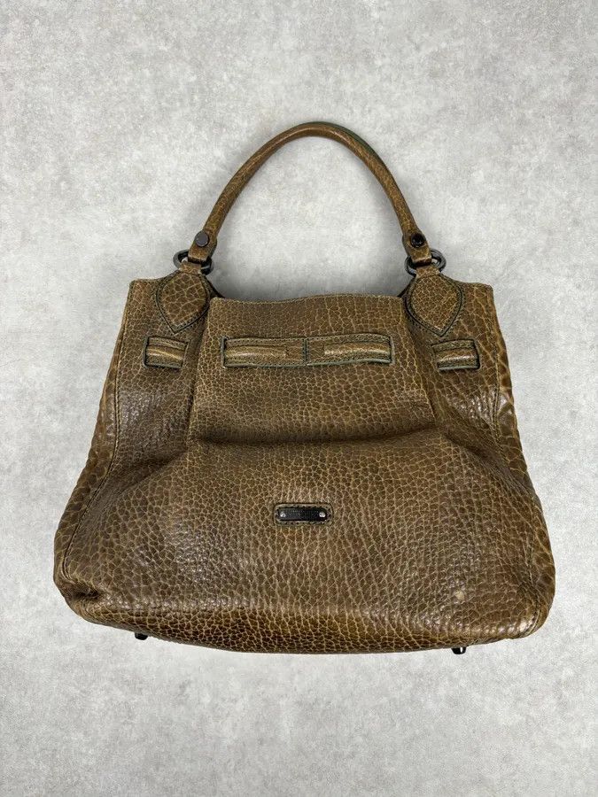 Moschino 2000s Moschino Brown Leather Shoulder Bag Size ONE SIZE - 10 Thumbnail