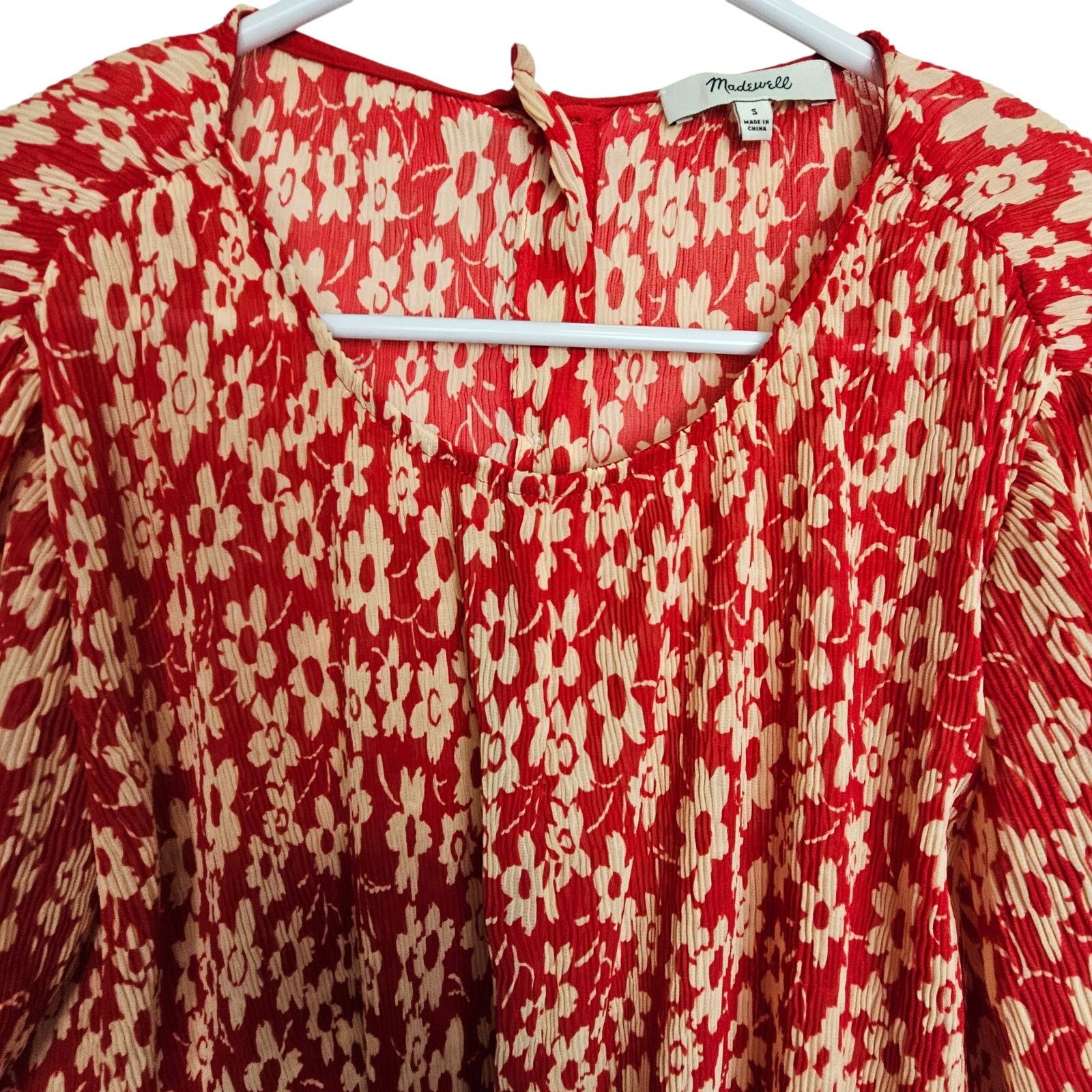 Madewell Madewell Womens Floral Top S Tie Front Cottagecore Country Size S / US 4 / IT 40 - 2 Thumbnail