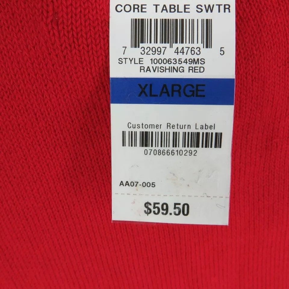 Charter Club Charter Club Red Cable Knit Sweater Gold Button Shoulder XL Size XL / US 12-14 / IT 48-50 - 6 Thumbnail