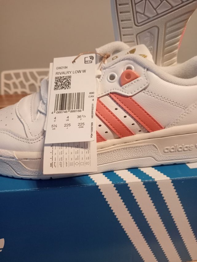 Adidas WMNS Adidas Rivalry Low White Coral Fusion Size US 5.5 / IT 35.5 - 2 Thumbnail