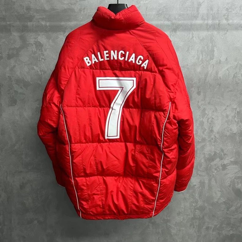 Balenciaga Balenciaga Red football printed logo down jacket 2501-Nexta Size US S / EU 44-46 / 1 - 2 Thumbnail