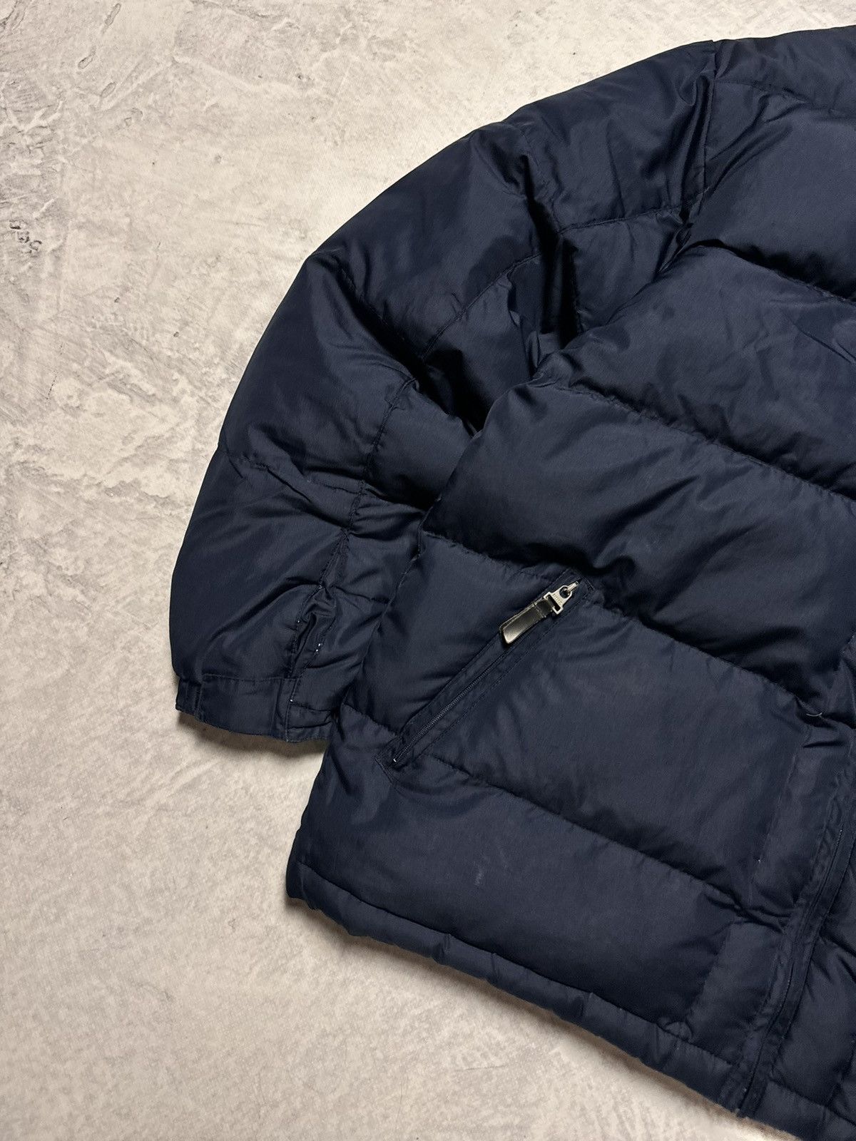 Nike × Vintage 00s Nike Vintage Drill Oversize Down Mini Swoosh Jacket Y2K Size US S / EU 44-46 / 1 - 3 Thumbnail
