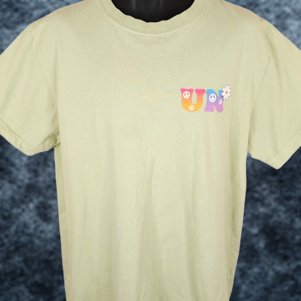 Vintage VINTAGE Skeleton Peace Sign Symbol T Shirt Mens XL Green Urban Necessities USA Size US XL / EU 56 / 4 - 1 Thumbnail