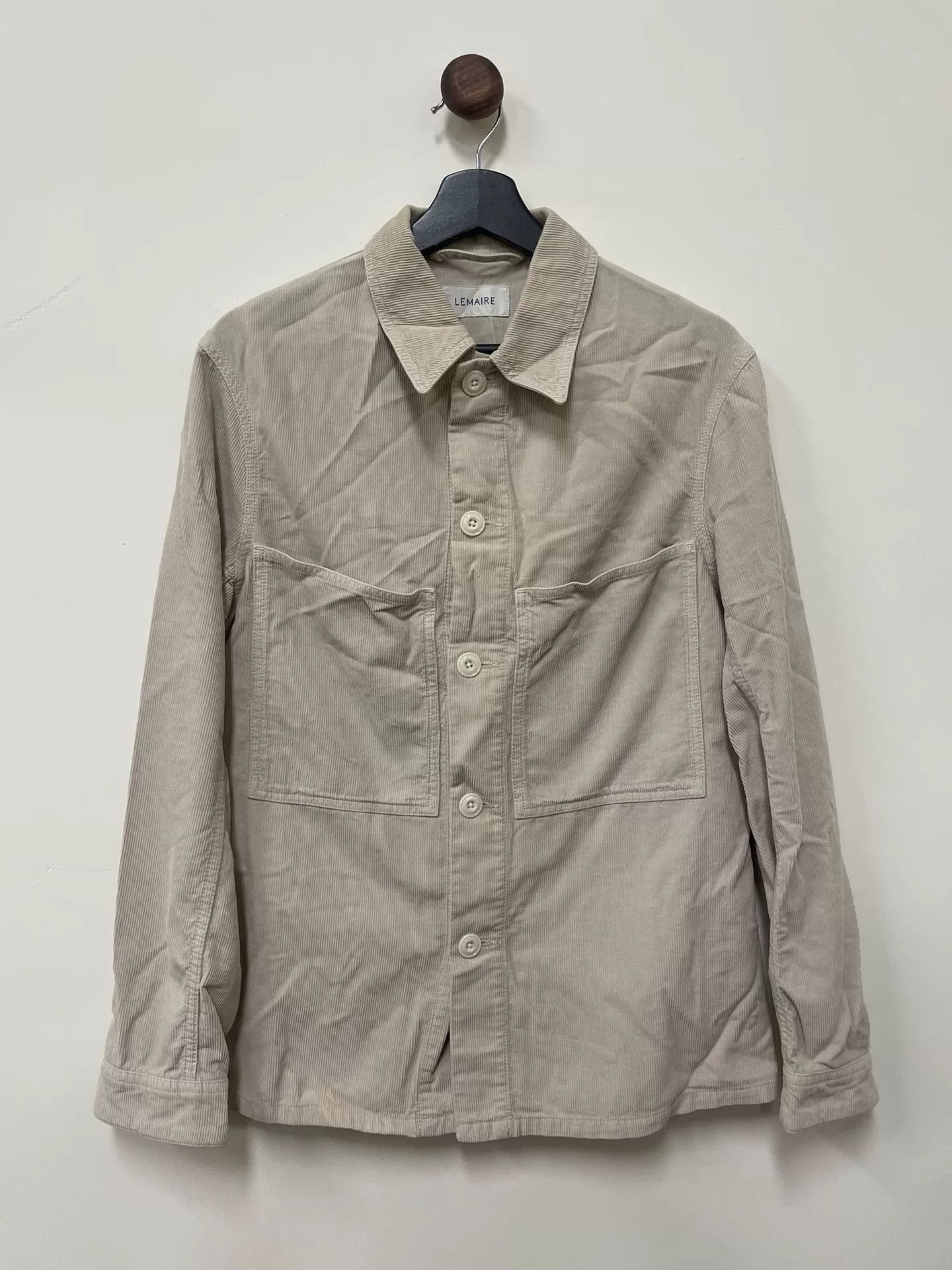 Lemaire 21AW Marble White Corduroy Shirt Jacket
