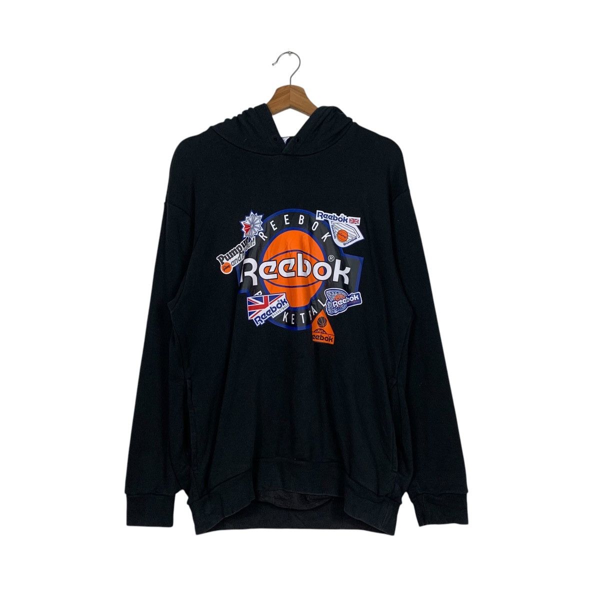 Reebok REEBOK Big Logo Graphics Pullover Hoodies #1985-C86 Size US L / EU 52-54 / 3 - 10 Thumbnail