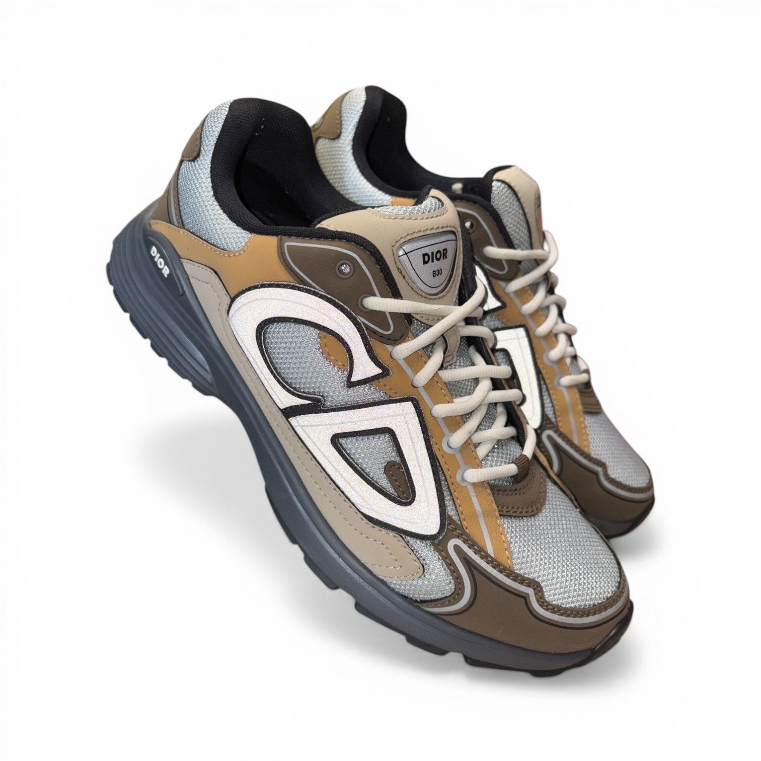 Dior Dior B30 Brown Orange Reflective Sneakers | Size 10 Size US 10 / EU 43 - 3 Thumbnail