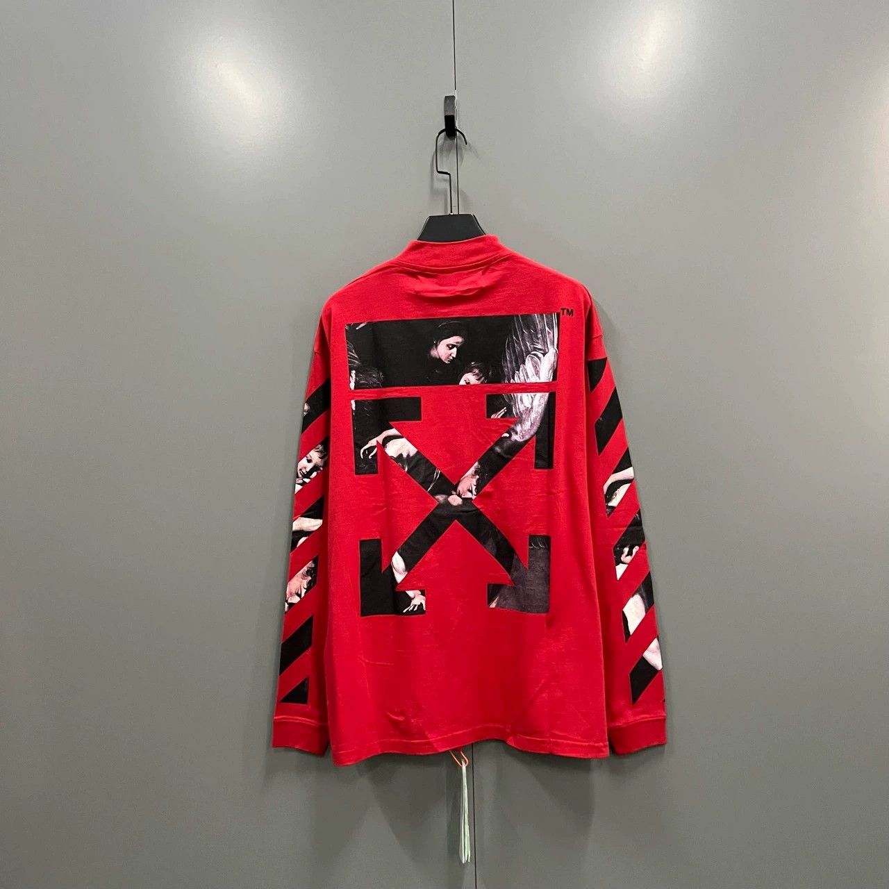 Off-White off-white red long sleeve graphic shirt Size US XXS / EU 40 - 2 Thumbnail
