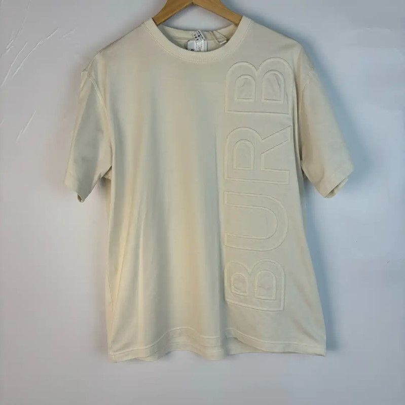 Burberry Burberry Men's Beige Cotton Logo Short Sleeve T-Shirt Size US S / EU 44-46 / 1 - 1 Thumbnail