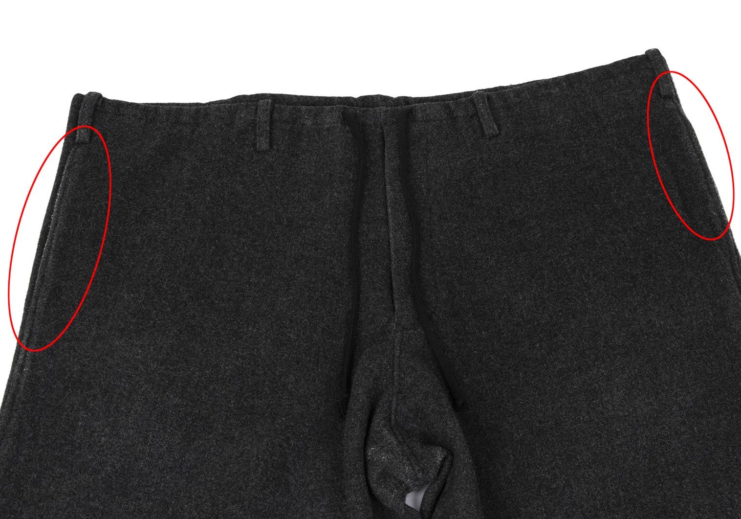 Jean Paul Gaultier Melton Wool Waist String Pants in Gray Size US 34 / EU 50 - 4 Thumbnail