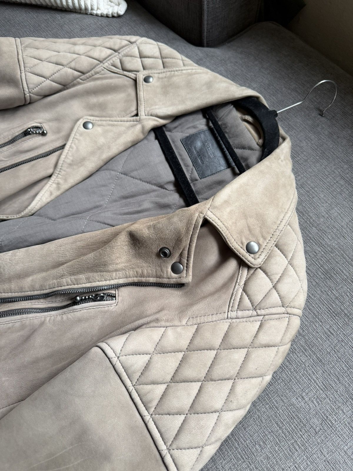 Allsaints Suede Biker Jacket Size US M / EU 48-50 / 2 - 6 Thumbnail