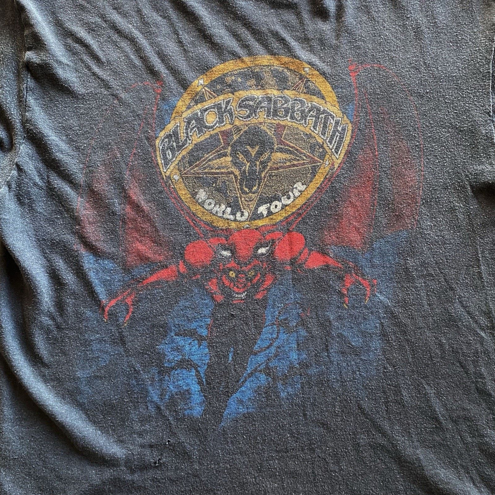 Band Tees × Hanes Vintage 80s Black Sabbath Mob Rules Tour Ozzy Osbourne Shirt Size US L / EU 52-54 / 3 - 2 Thumbnail