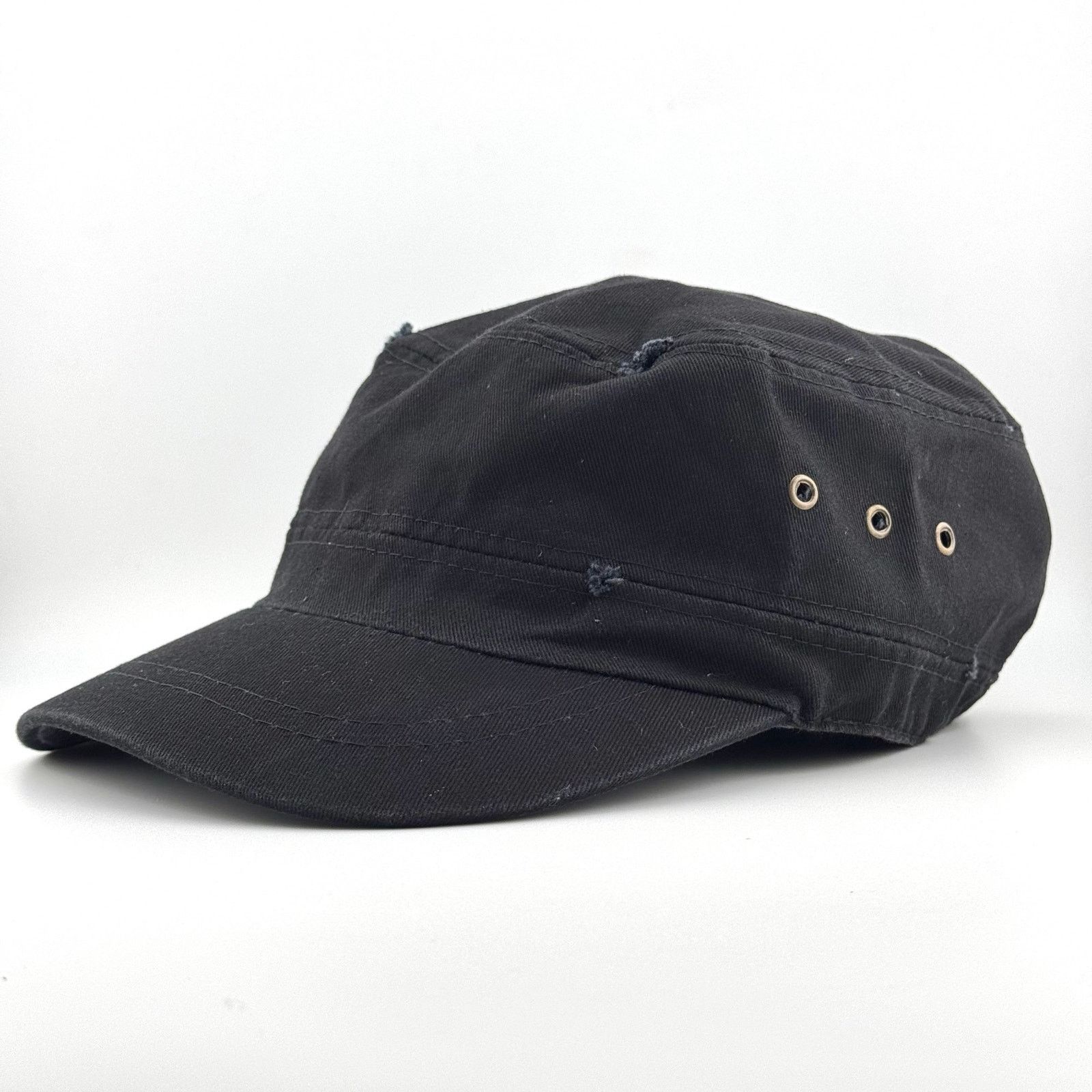 Japanese Brand Blank Distressed Military Vintage Hat Patrol Cadet Work Cap Size ONE SIZE - 2 Thumbnail