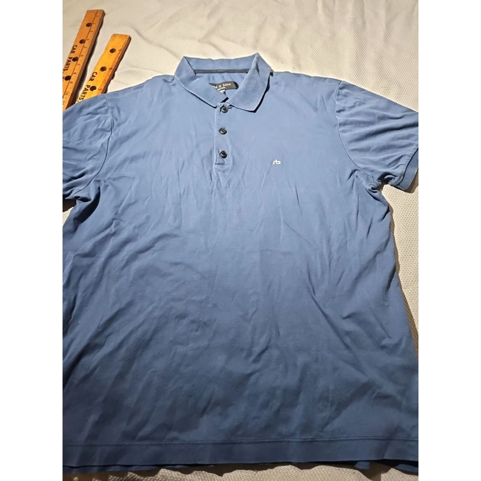 Rag & Bone Rag & bone Shirt Mens Large Blue Polo Button Up Golf Casual Preppy Logo Shirt Size US L / EU 52-54 / 3 - 4 Thumbnail