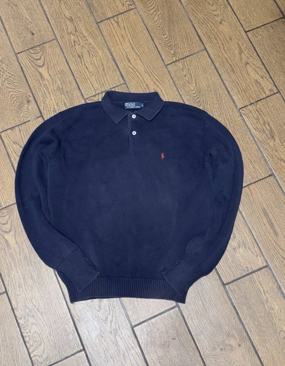 Polo Ralph Lauren × Vintage Vintage Polo Ralph Lauren Distressed Rugby Sweatshirt Size US S / EU 44-46 / 1 - 1 Thumbnail