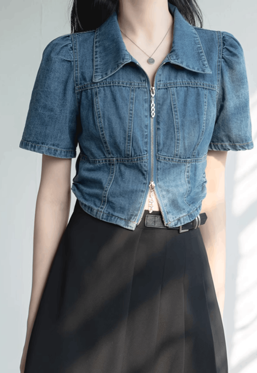 Other Women’s double zip denim shirt Size ONE SIZE - 2 Thumbnail