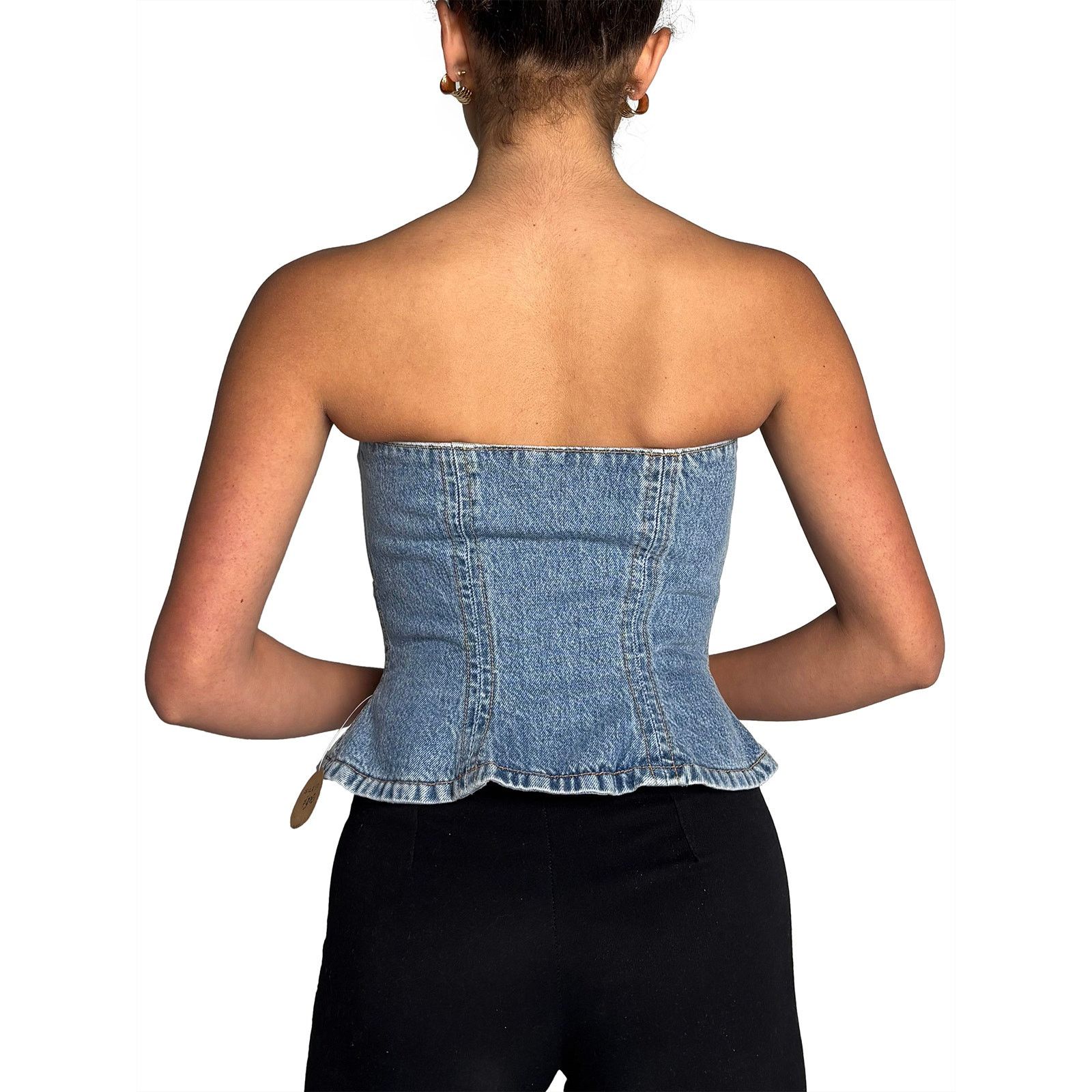 Ganni Denim Corset Size 4XL / US 24-26 - 4 Thumbnail