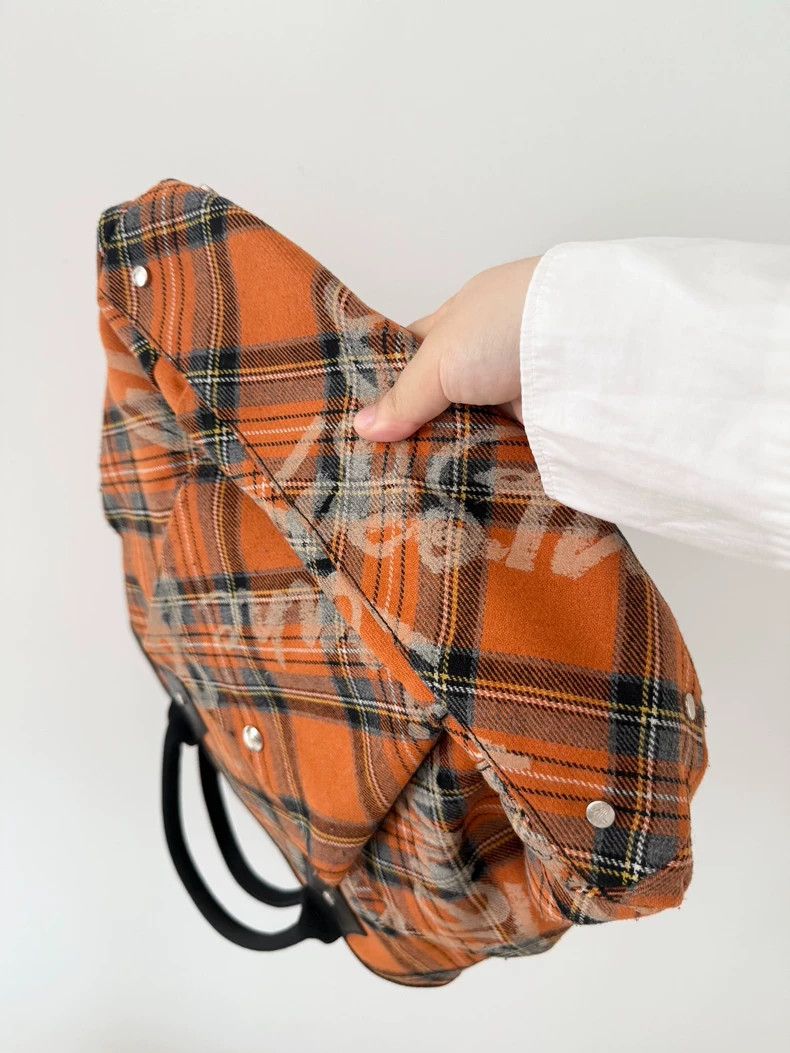 Vivienne Westwood Vivienne Westwood size os Orange checkered text graffiti ba Size ONE SIZE - 7 Thumbnail